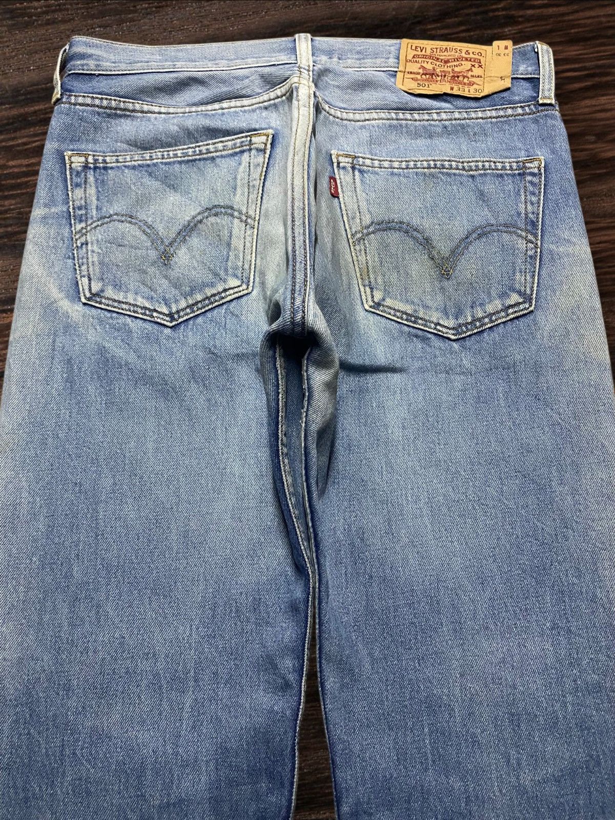 Levi's Vintage Levis 501 Faded Wash Distressed Loose Jeans Size US 32 / EU 48 - 4 Thumbnail