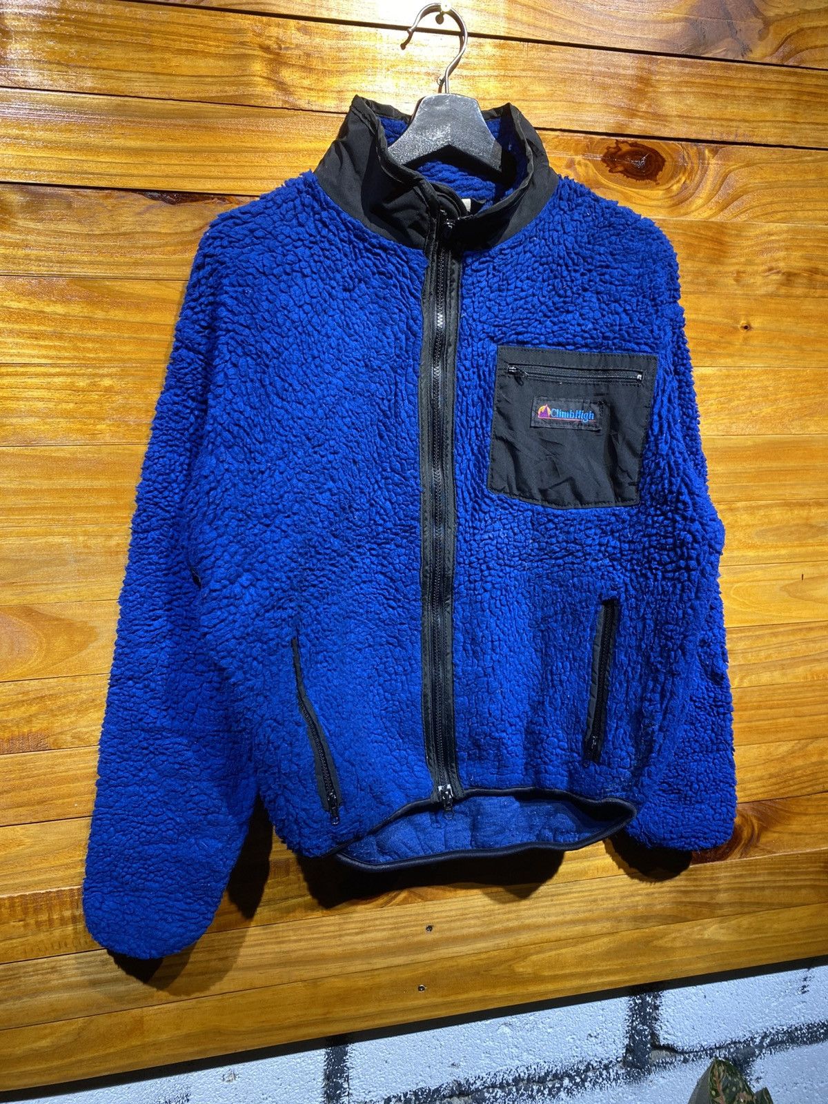 Vintage Vintage Climb High USA Blue Sherpa Fleece Jacket Outdoor Size US M / EU 48-50 / 2 - 5 Thumbnail