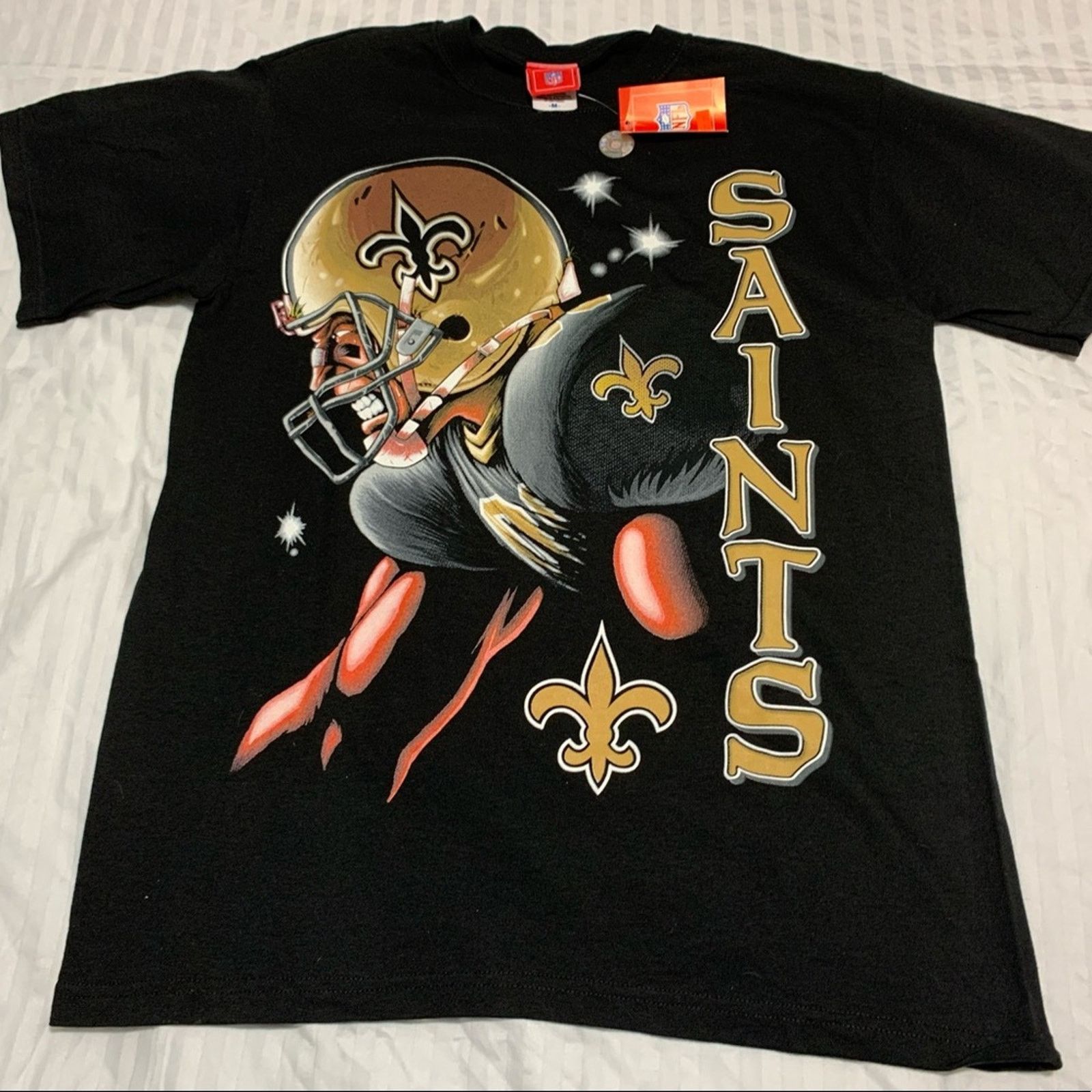 NFL NEW OLD STOCK NEW ORLEANS SAINTS GAME FACE MEGA PRINT TEE Size US M / EU 48-50 / 2 - 2 Thumbnail