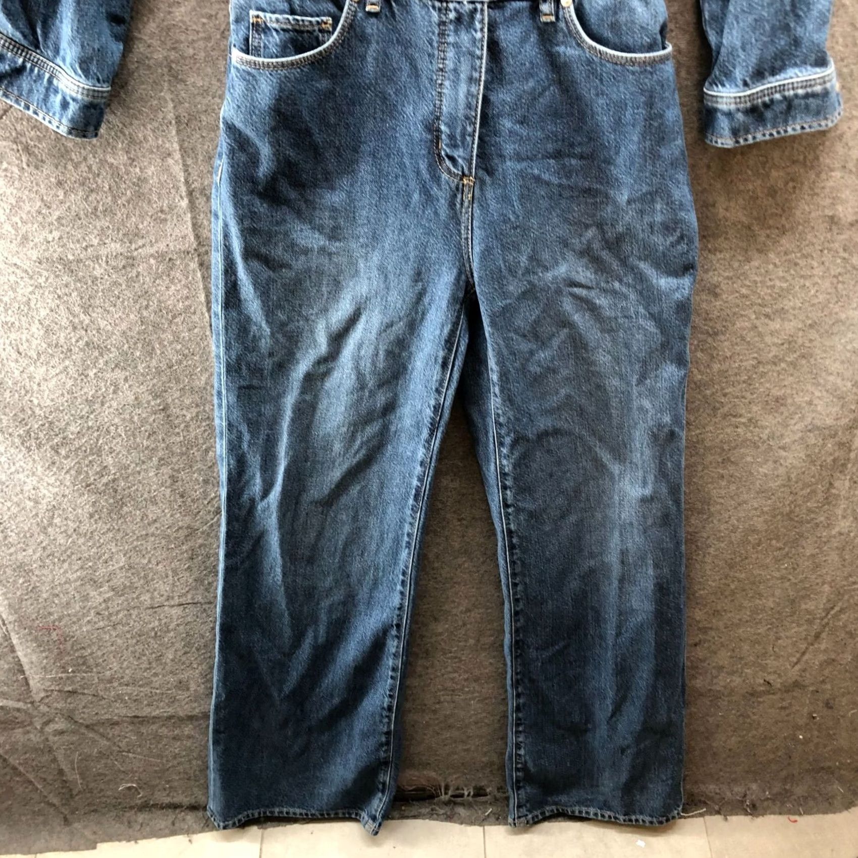 Loft VINTAGE Loft Denim Jumpsuit Womens 0 Blue Wide Leg Relaxed Utility Lyocell Blend Shirt/One-Piece Womens? Size 25" / US 0 / IT 36 - 4 Thumbnail