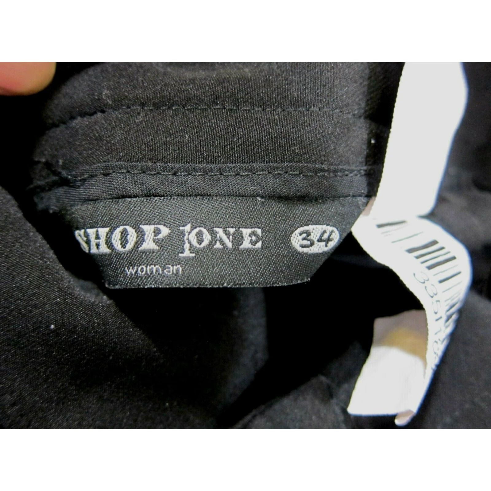 Vintage SHOP 1ONE Black Stretch High Rise Waist Classic Pocket Pleat Short Women Small Size 42" / US 20 - 3 Thumbnail