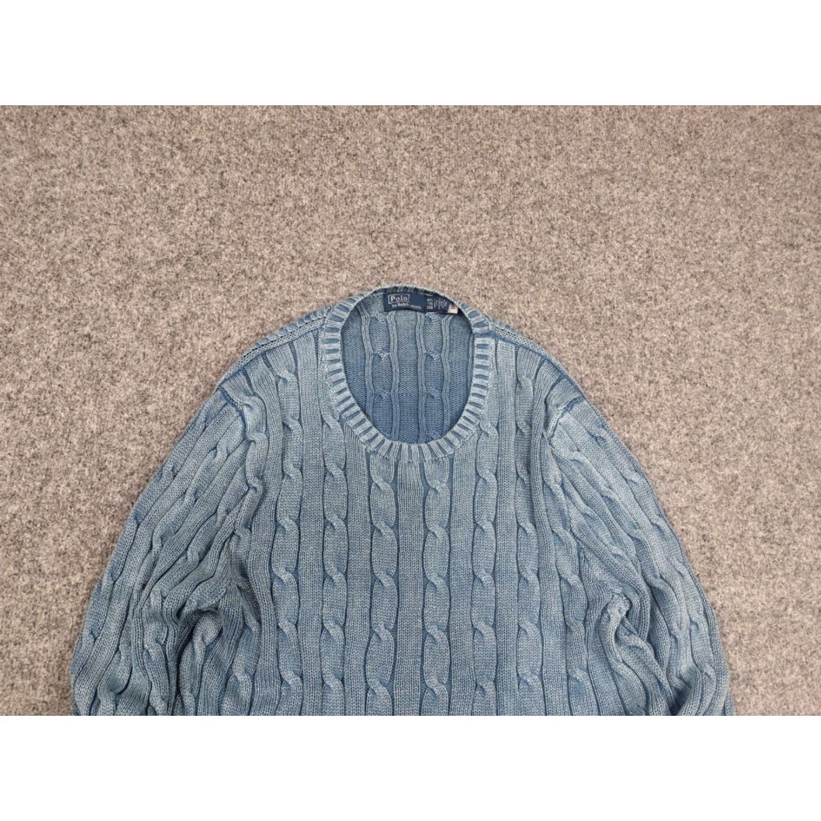 Polo Ralph Lauren VINTAGE Polo Ralph Lauren Indigo Patchwork Elbow Knit Sweater XL Women Blue Patchwork Indigo 90s Vintage Polo Ralph Lauren Shirt Women Sizing XL Size XL / US 12-14 / IT 48-50 - 6 Thumbnail