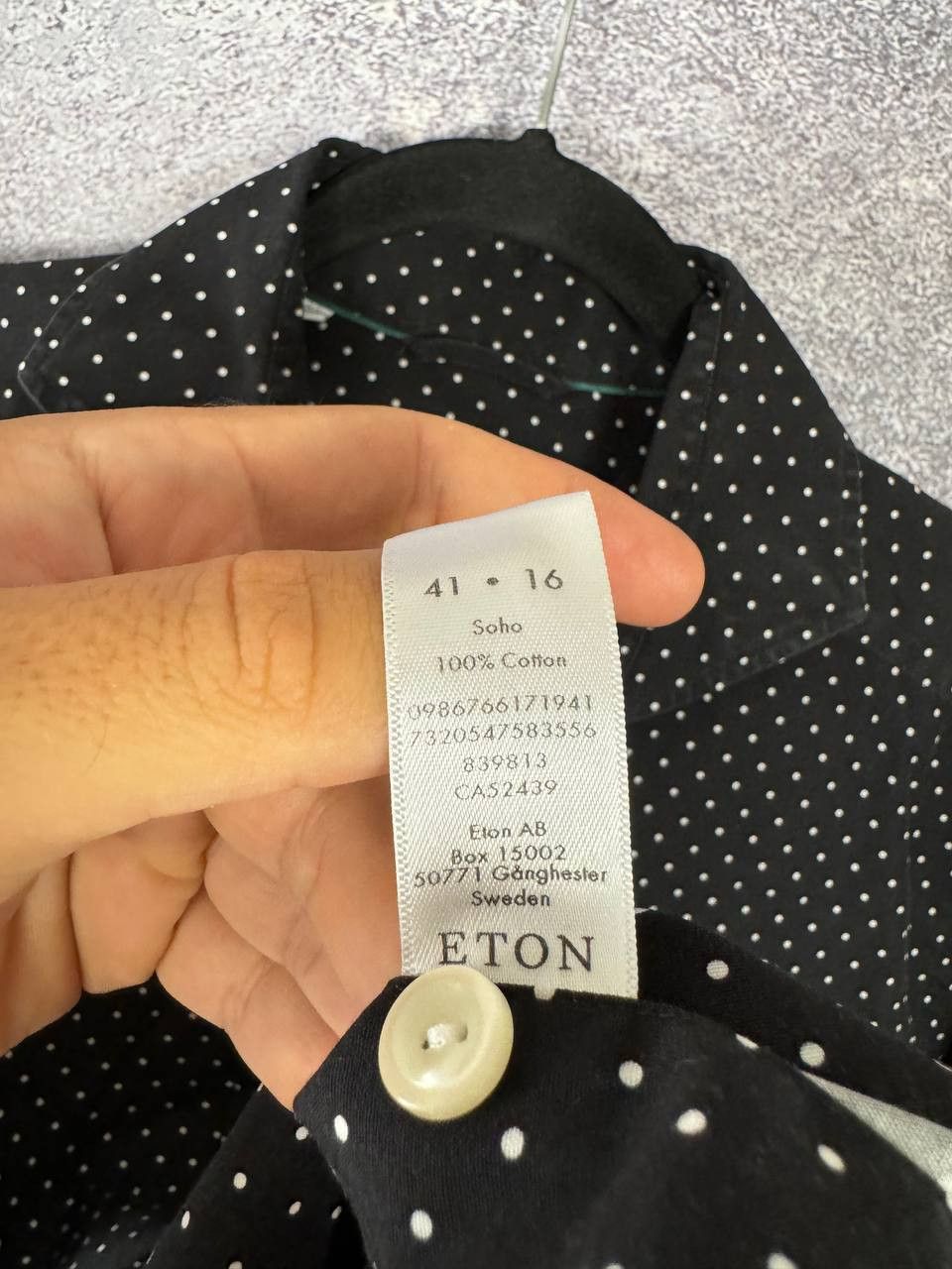 Eton Eton Shirt Large Black Dress Button Up Spread Collar Size US L / EU 52-54 / 3 - 9 Thumbnail