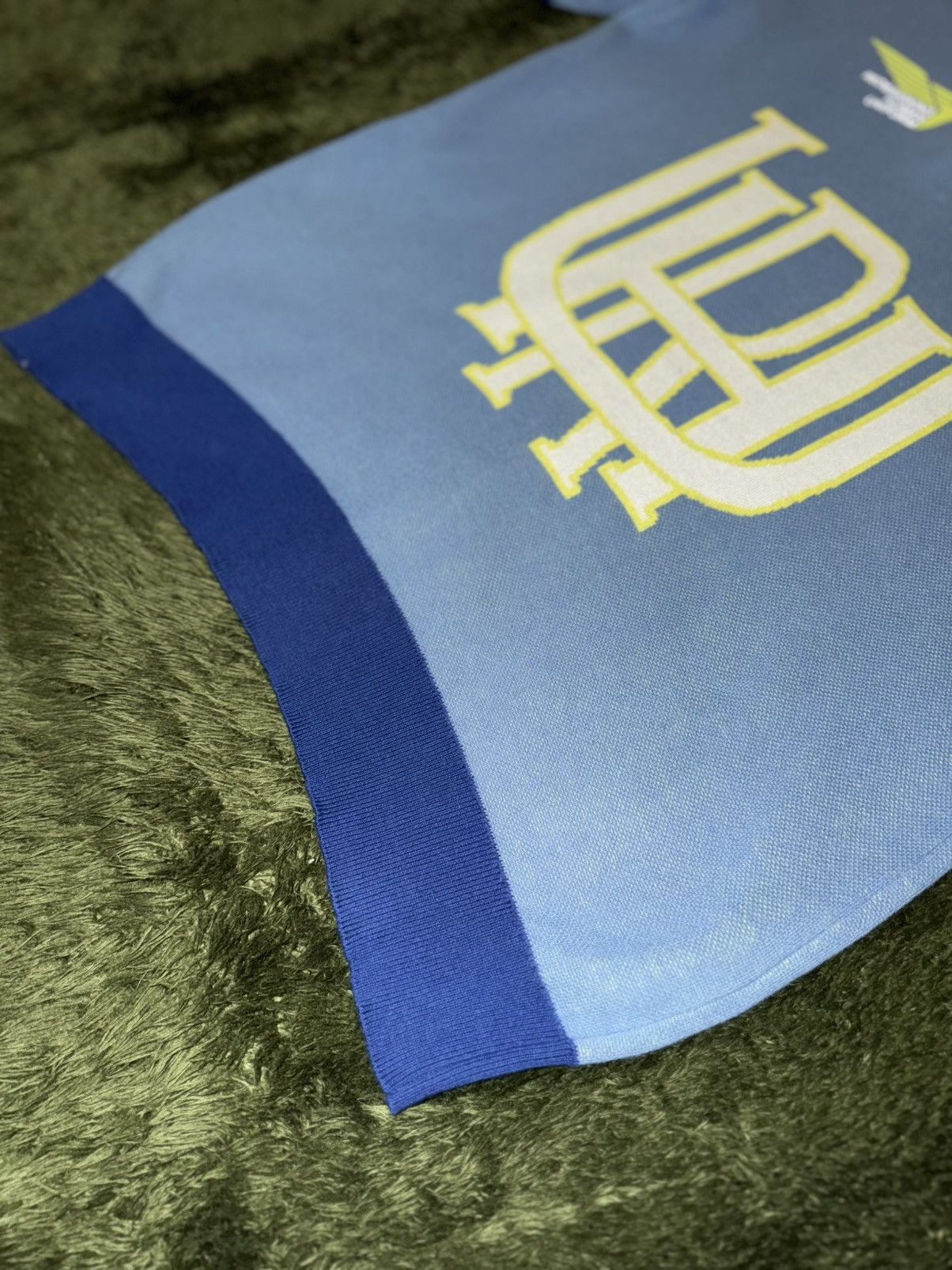 Rhude × Zara [M] RHUDE Rhuigi x ZARA Jacquard Knit T-Shirt Blue Size US M / EU 48-50 / 2 - 5 Thumbnail