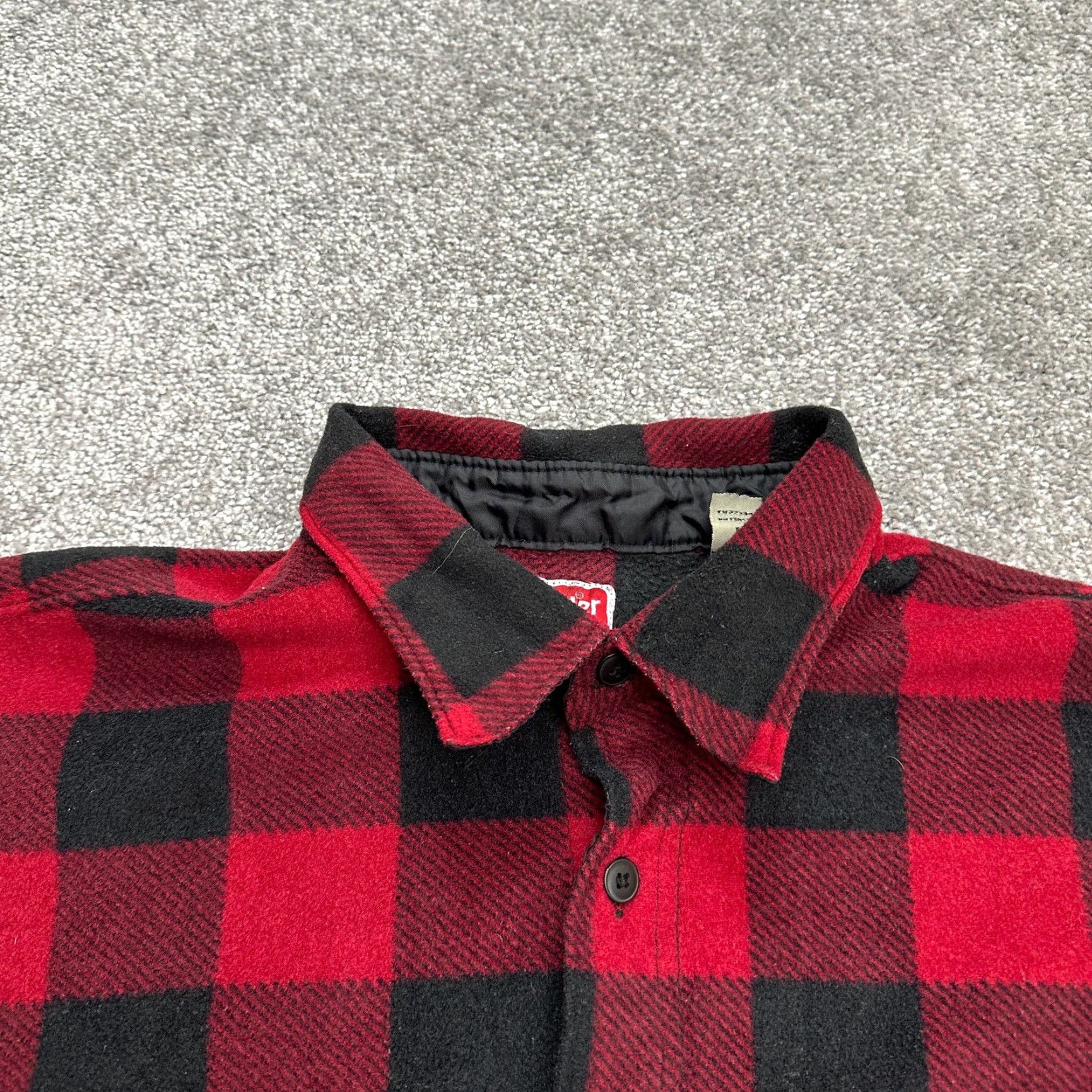 Wrangler VINTAGE Wrangler Flannel Shirt Jacket Men L Red Black Plaid Long Sleeve Size US L / EU 52-54 / 3 - 3 Thumbnail