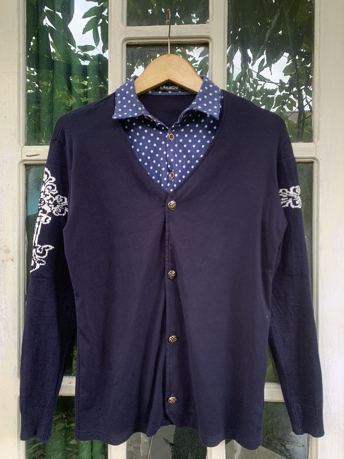 image of If Six Was Nine x Le Grande Bleu L G B Binding Offer Japanese Karachi Doublelayer Sweetshirt in Ble