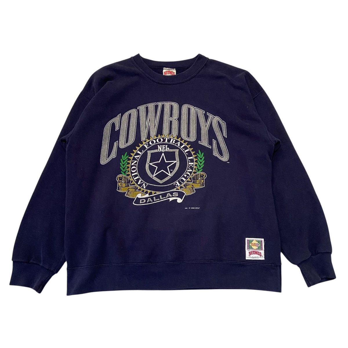 NFL Vintage 1993 Dallas Cowboys Sweatshirt Nutmeg Mills Size US L / EU 52-54 / 3 - 1 Thumbnail