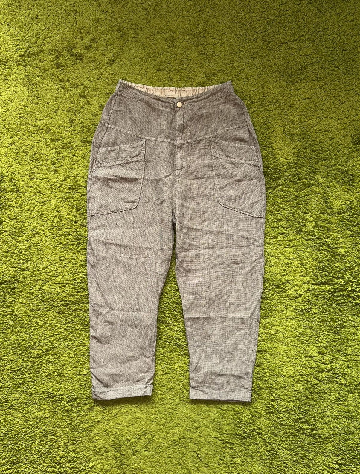 Transit avant garde barrel wide leg fit linen pants