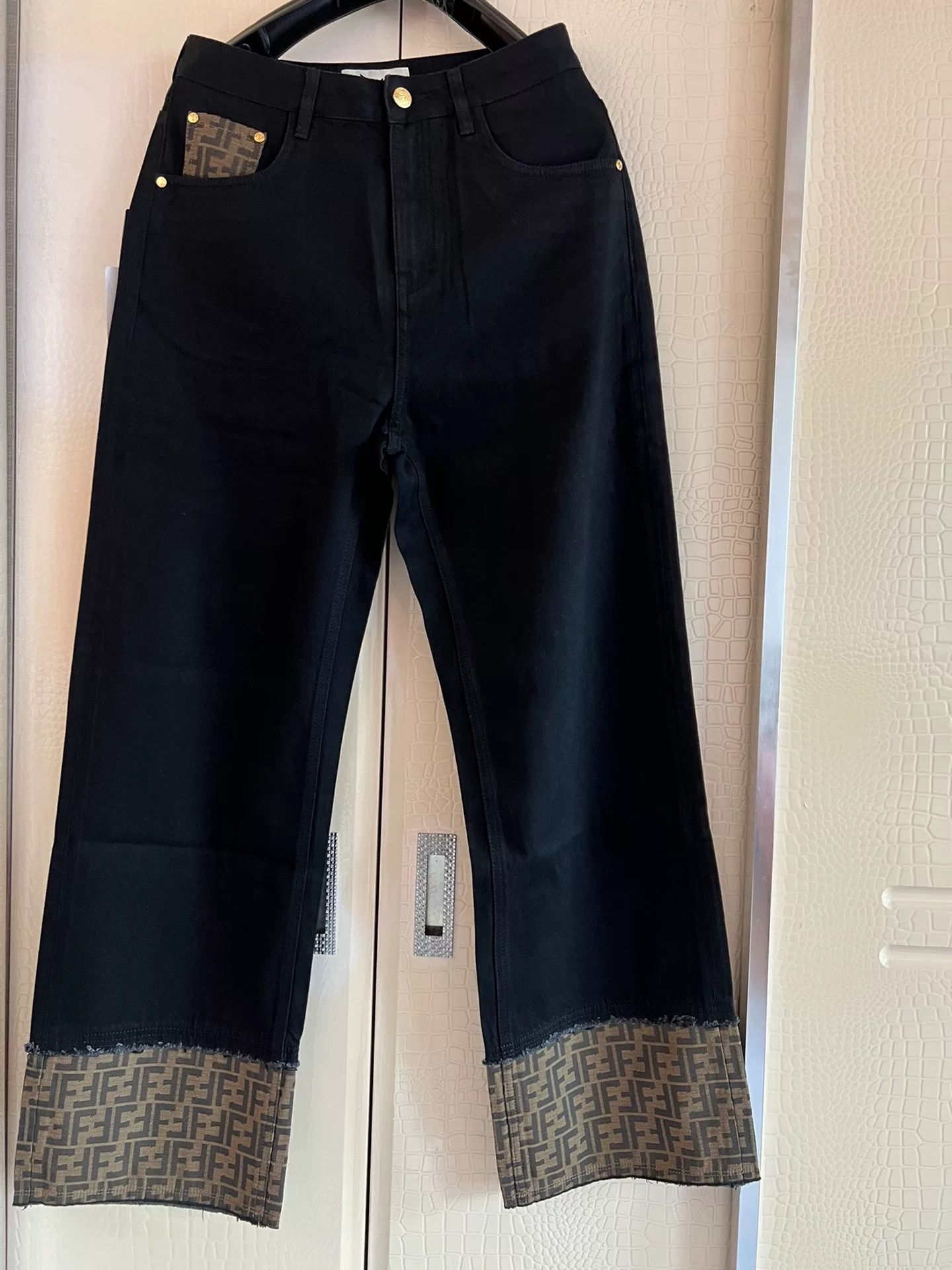 Fendi FENDI LOR Wide-Leg Women's Jeans Size 40" / US 18 - 1 Thumbnail