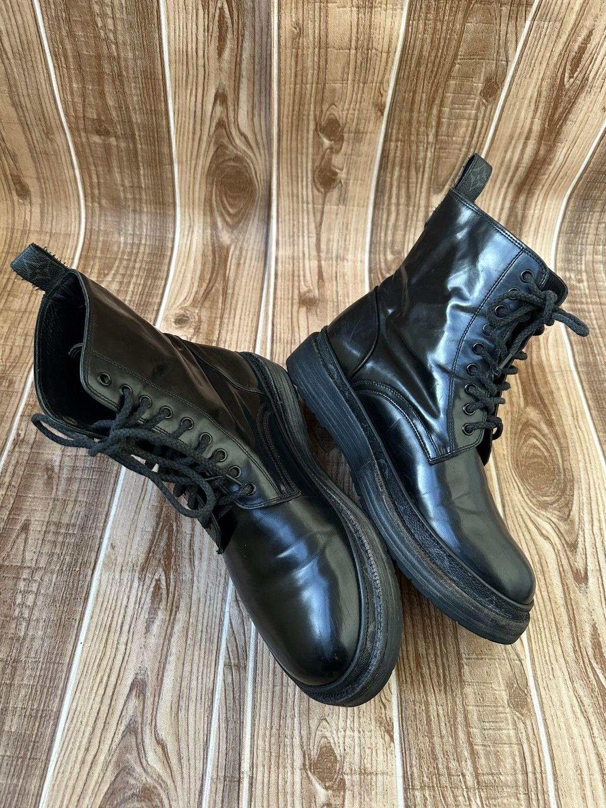 Fragment Design × Louis Vuitton Louis Vuitton X Fragment Black Ice Leather boots Size US 9 / EU 42 - 6 Thumbnail