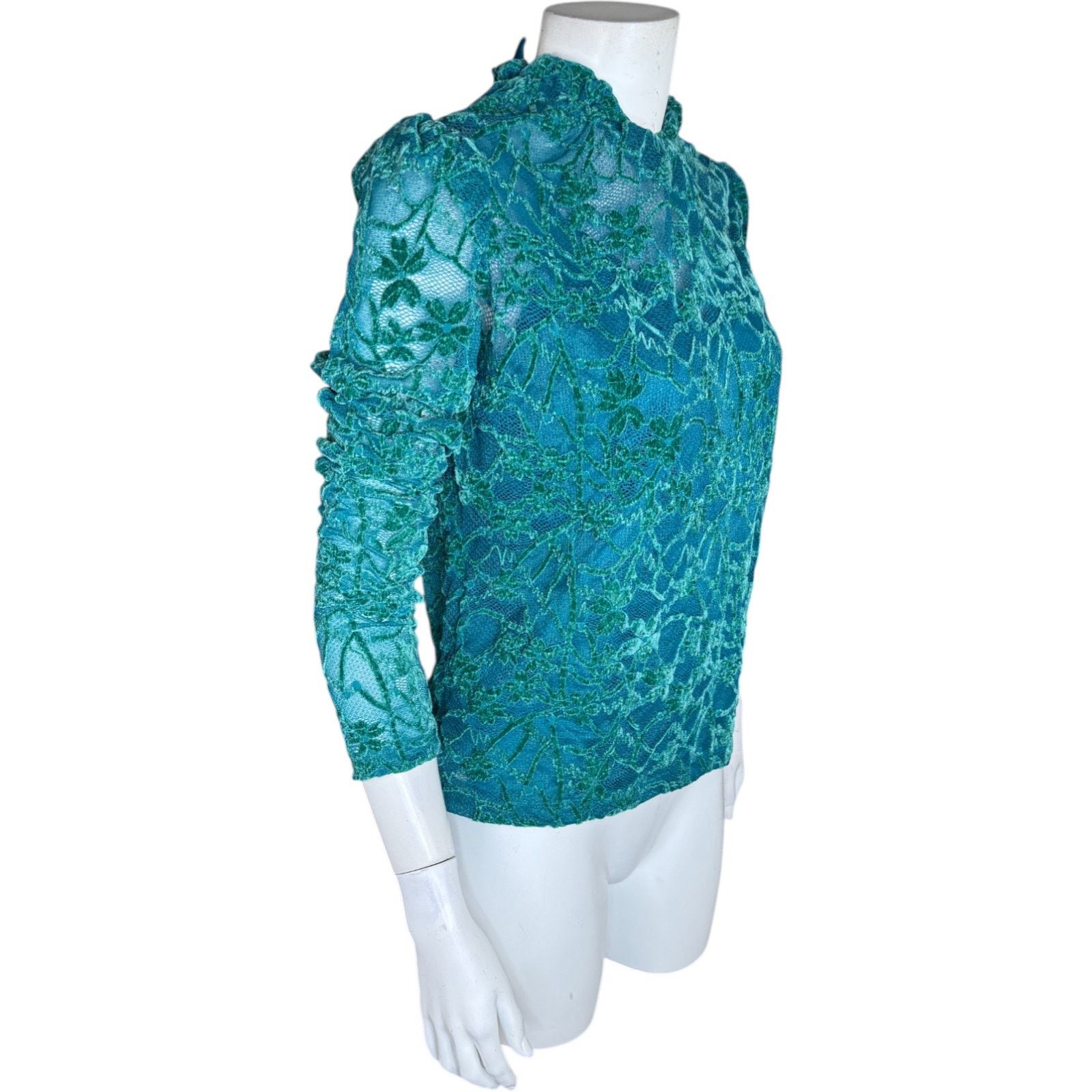 Other G Giuliana Teal Lace Cami Tank Top Adjustable Straps XS Size XS / US 0-2 / IT 36-38 - 8 Thumbnail
