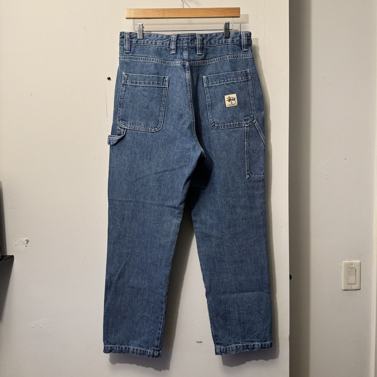 Streetwear × Stussy STUSSY DENIM DOUBLE KNEE WORK PANTS 32 | Grailed