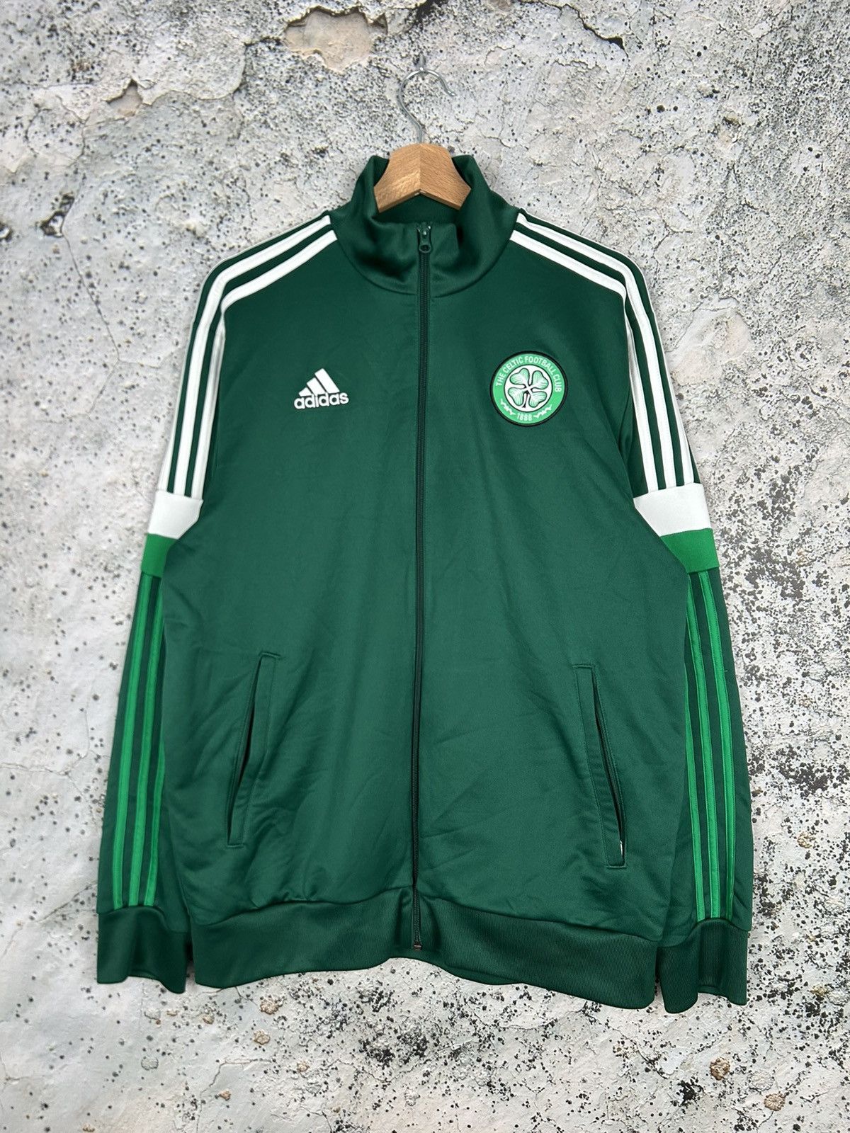 Adidas Celtic Glasgow Adidas Training Zip Sweatshirt Football Rare Size US L / EU 52-54 / 3 - 1 Thumbnail
