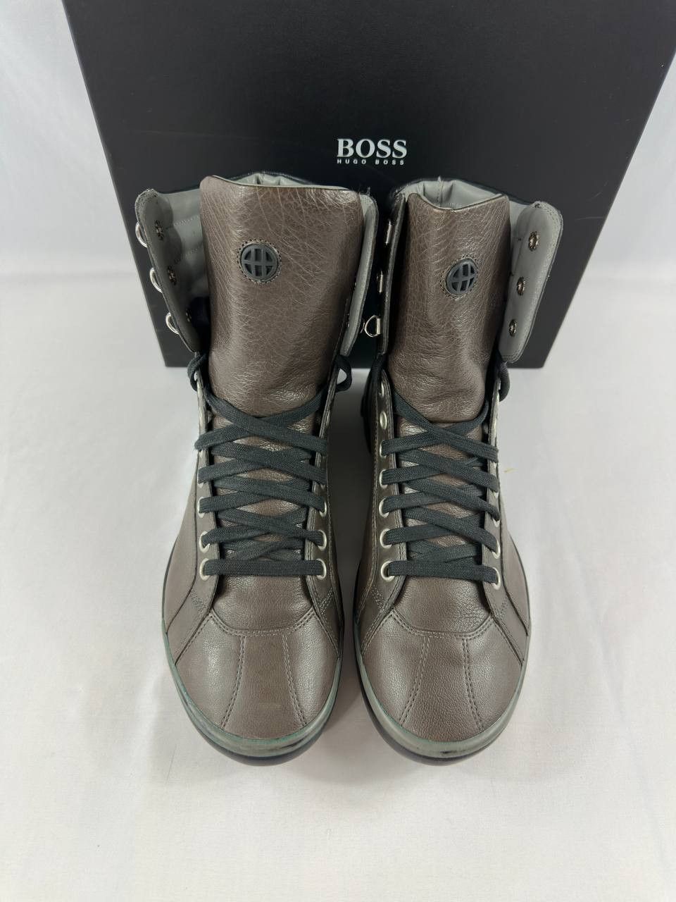 Hugo Boss VTG Hugo Boss Hunters Leather High Top Lace Up Sneakers Size US 7 / EU 40 - 5 Thumbnail
