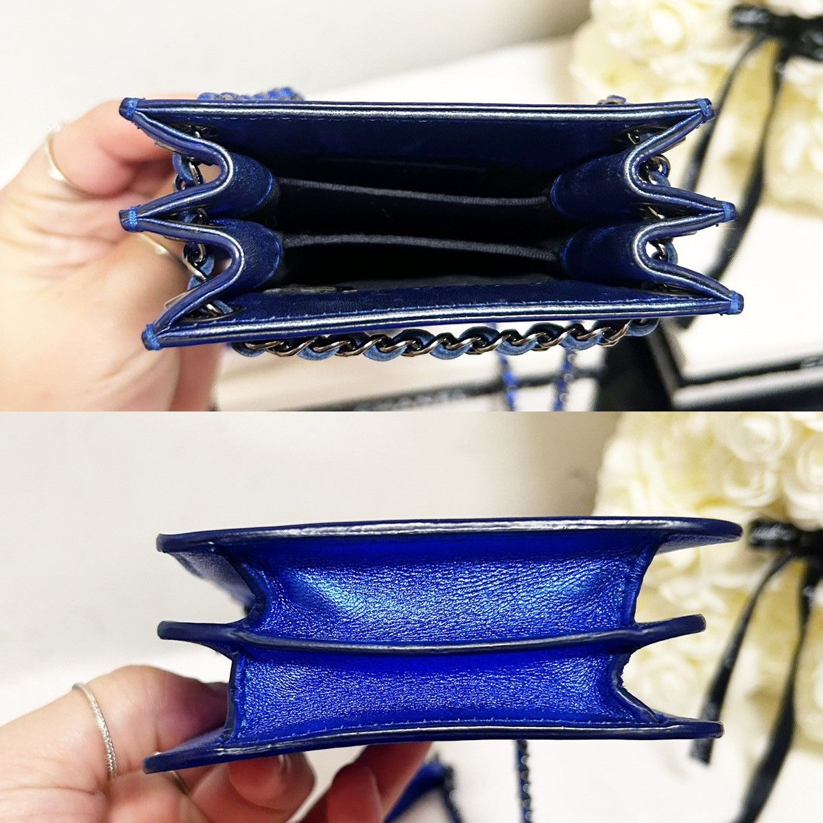 Chanel Authentic Chanel RARE Electric Blue Patent WOC Crossbody Bag Size ONE SIZE - 7 Thumbnail