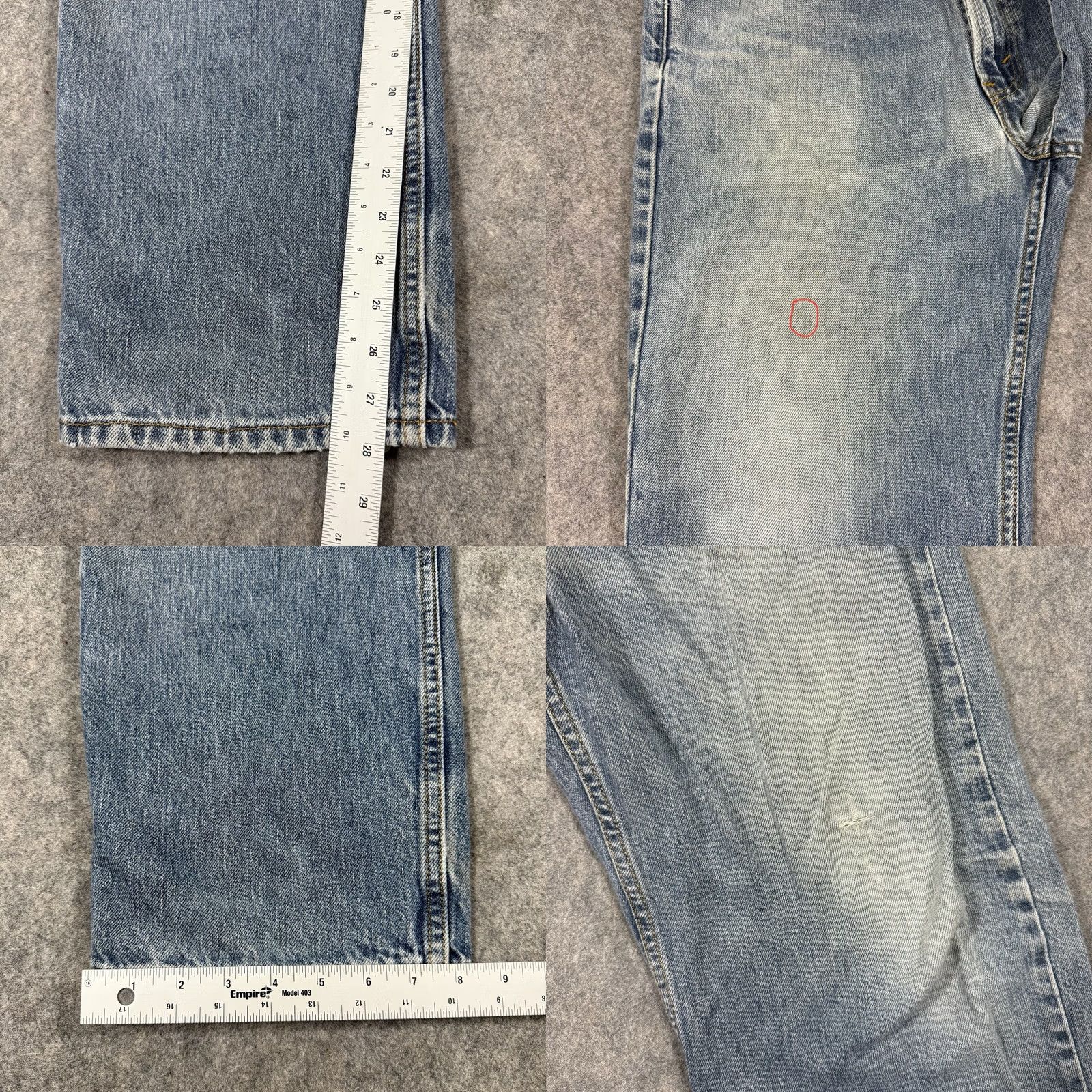 Levi's Levis 550 Jeans Mens 36x28 Blue Denim Vintage 90s Relaxed Fit 5-Pocket City Grunge Retro USA 90s Mens Jeans Size US 36 / EU 52 - 9 Thumbnail