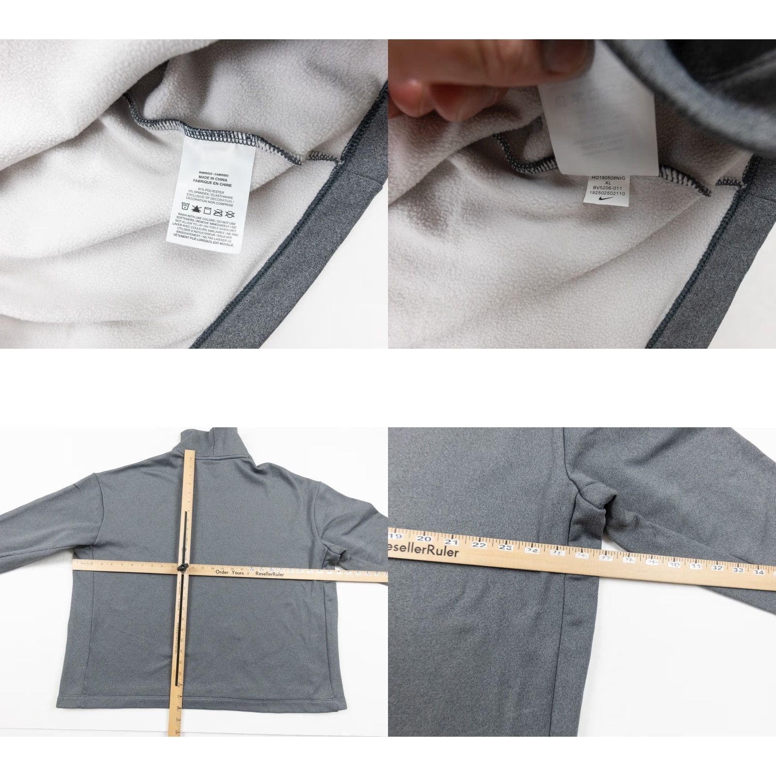 Nike Nike Womens XLarge Gray Funnel Neck Pullover Sweatshirt Casual Outdoor Size XL / US 12-14 / IT 48-50 - 8 Thumbnail