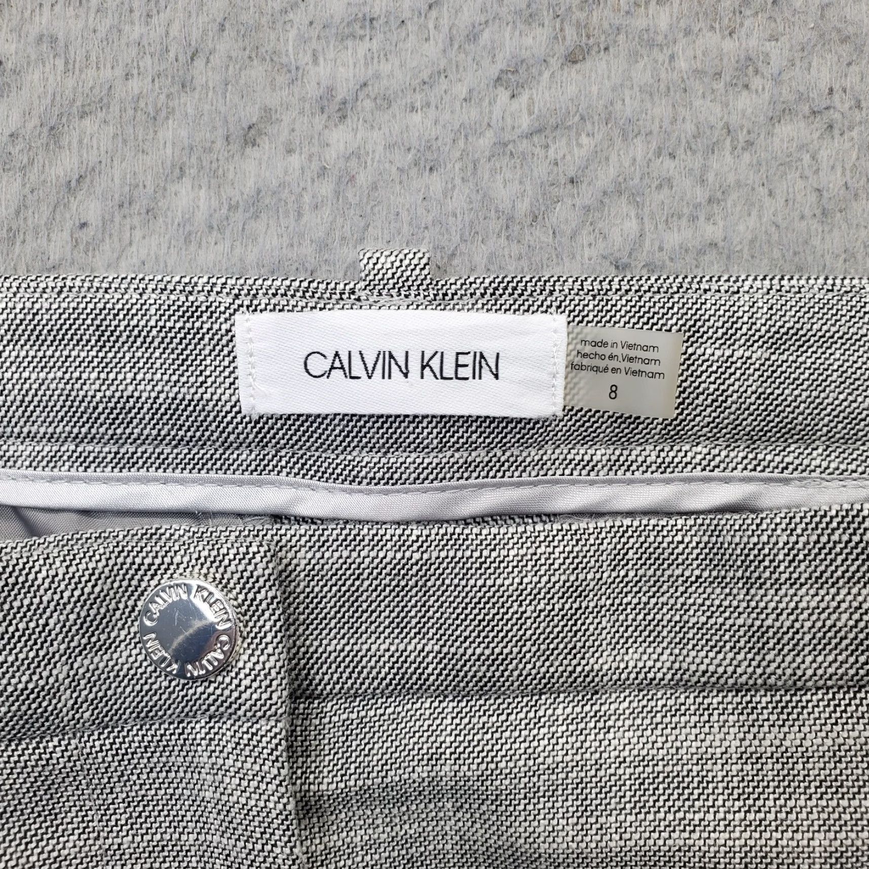 Calvin Klein Calvin Klein Pants Womens 8 Multi Stretch Regular Fit Straight Leg Low Waist Shirt Womens Size 8 Multicolor Casual Formal Business Dress Pants Size 30" / US 8 / IT 44 - 7 Thumbnail