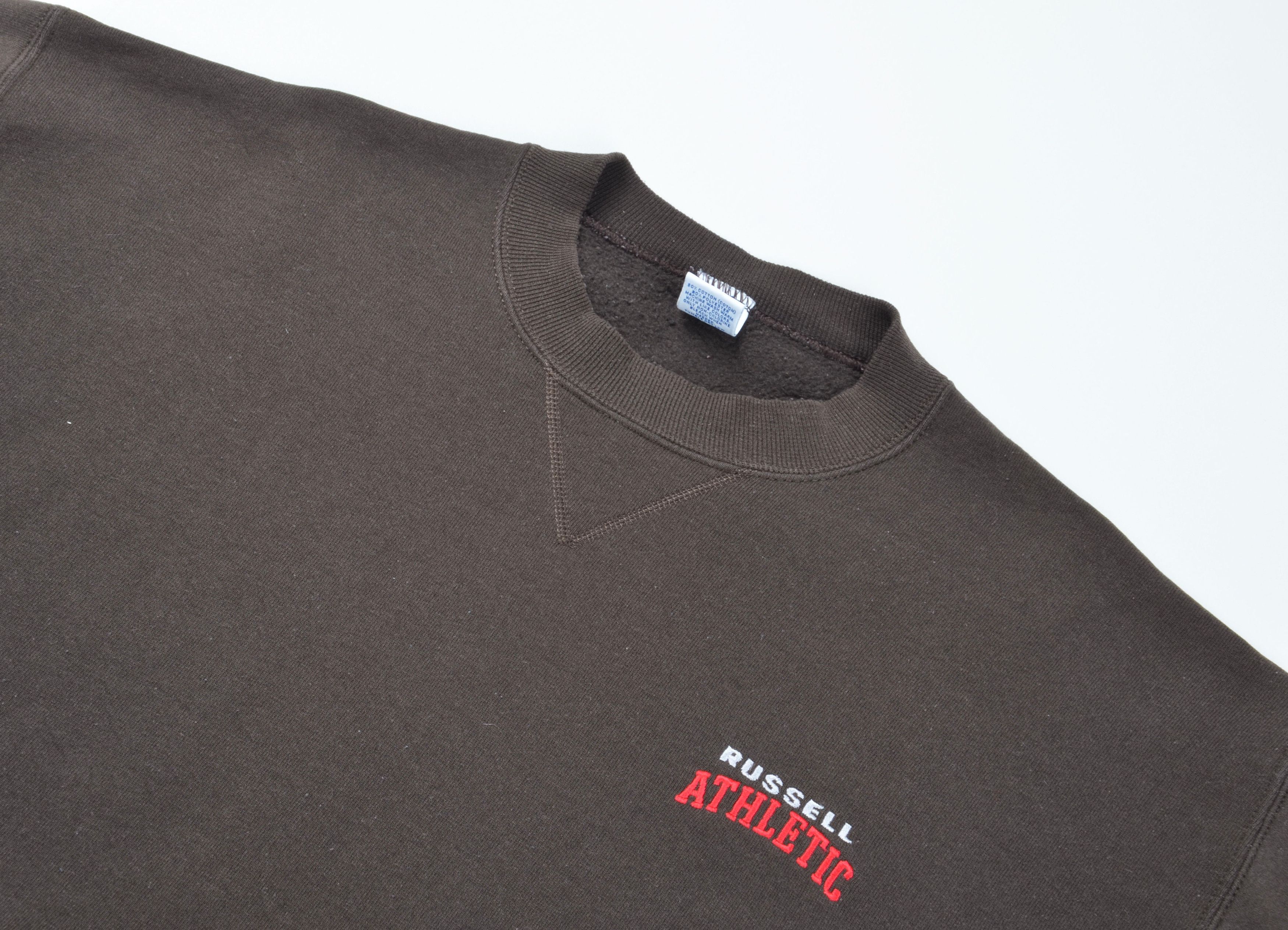 Russell Athletic Vintage Russell Athletic Y2K Brown Crew Neck Sweatshirt Size US L / EU 52-54 / 3 - 2 Thumbnail