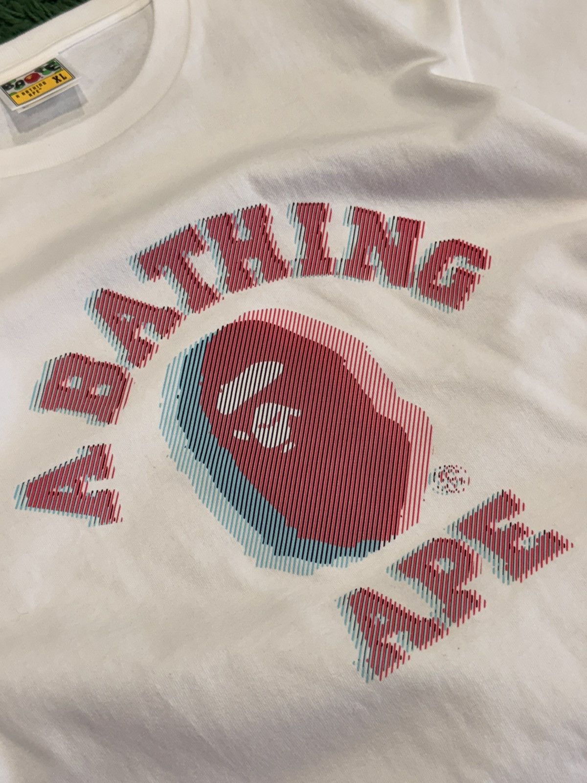 Bape BAPE - Pink Ape Head Tee - White - XL Size US XL / EU 56 / 4 - 3 Thumbnail