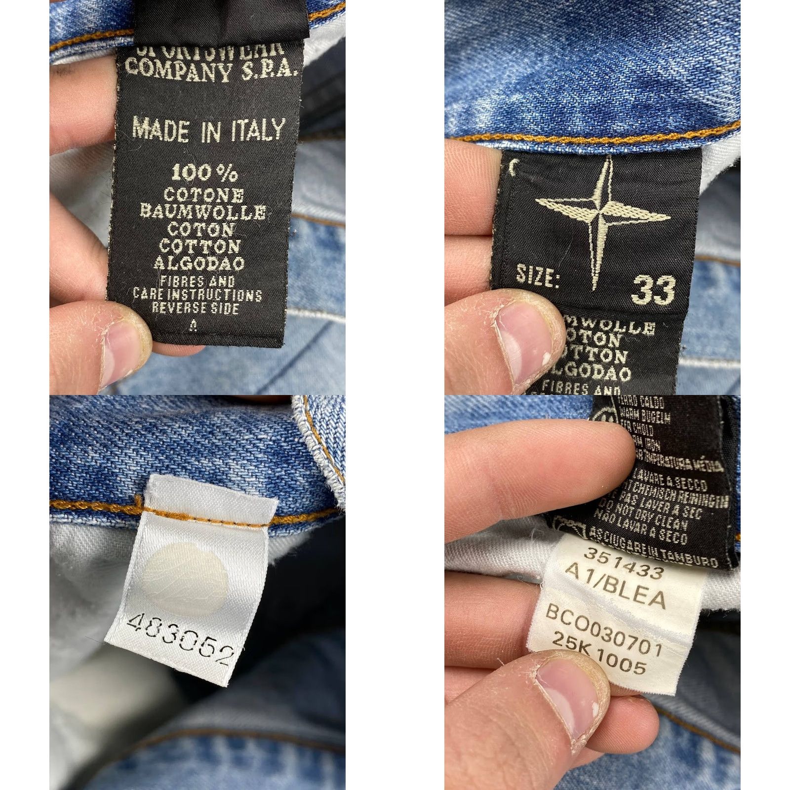 Stone Island VINTAGE Stone Island Denim Jeans 90s Men Size 33 Blue Stone Island Jeans Denim 5-Pocket Men Size US 33 - 10 Thumbnail