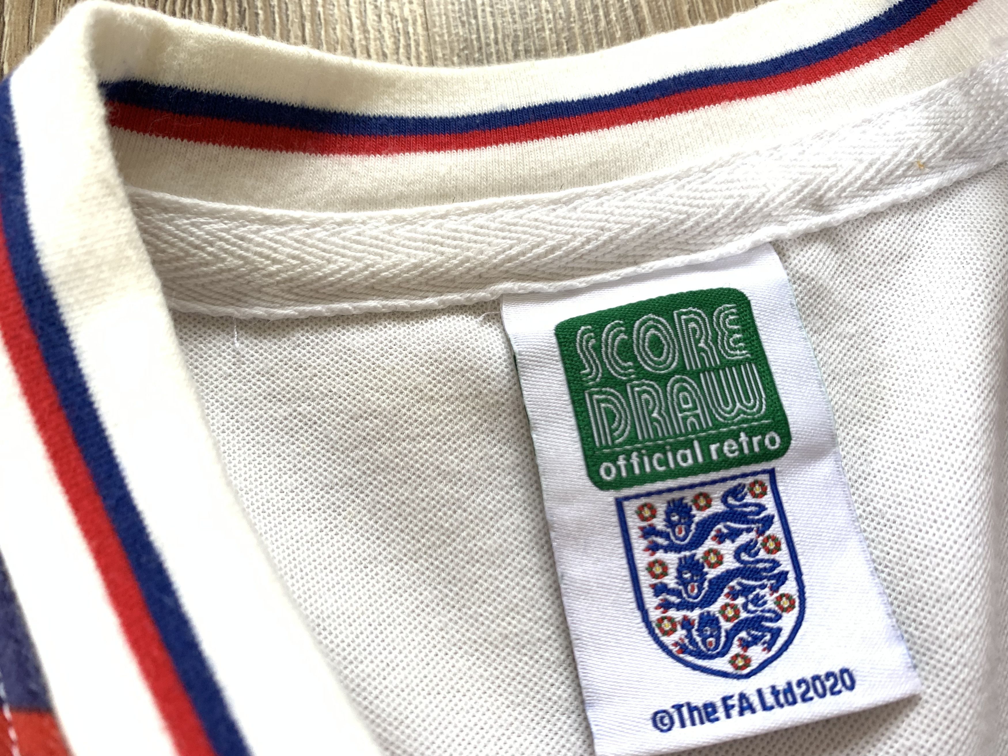 Vintage Vintage Score Draw England White T-Shirt Jersey Size US S / EU 44-46 / 1 - 6 Thumbnail