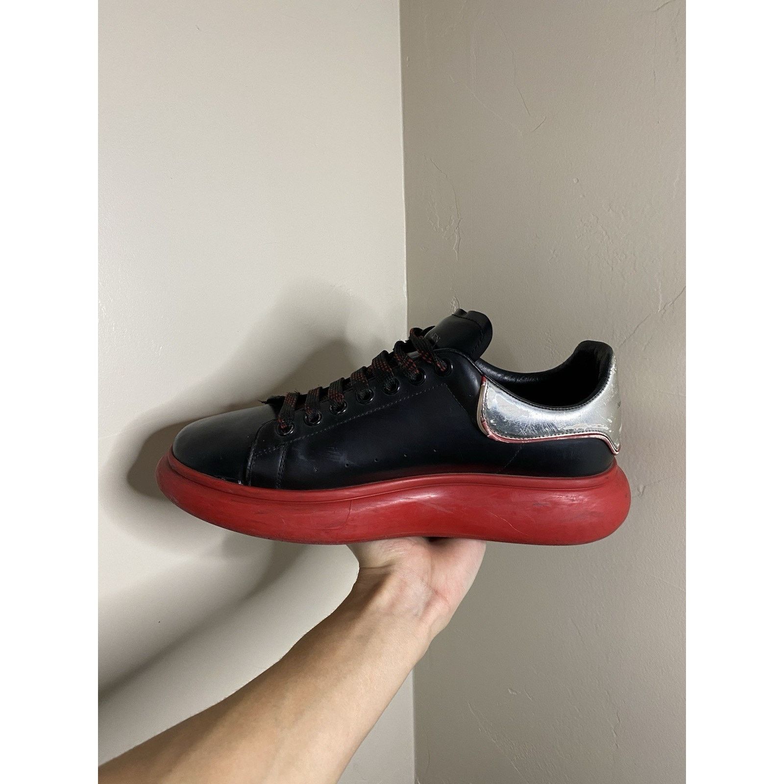 Alexander McQueen Alexander McQueen 'Black Silver Lust Red' ( 12 US) Size US 12 / EU 45 - 6 Thumbnail