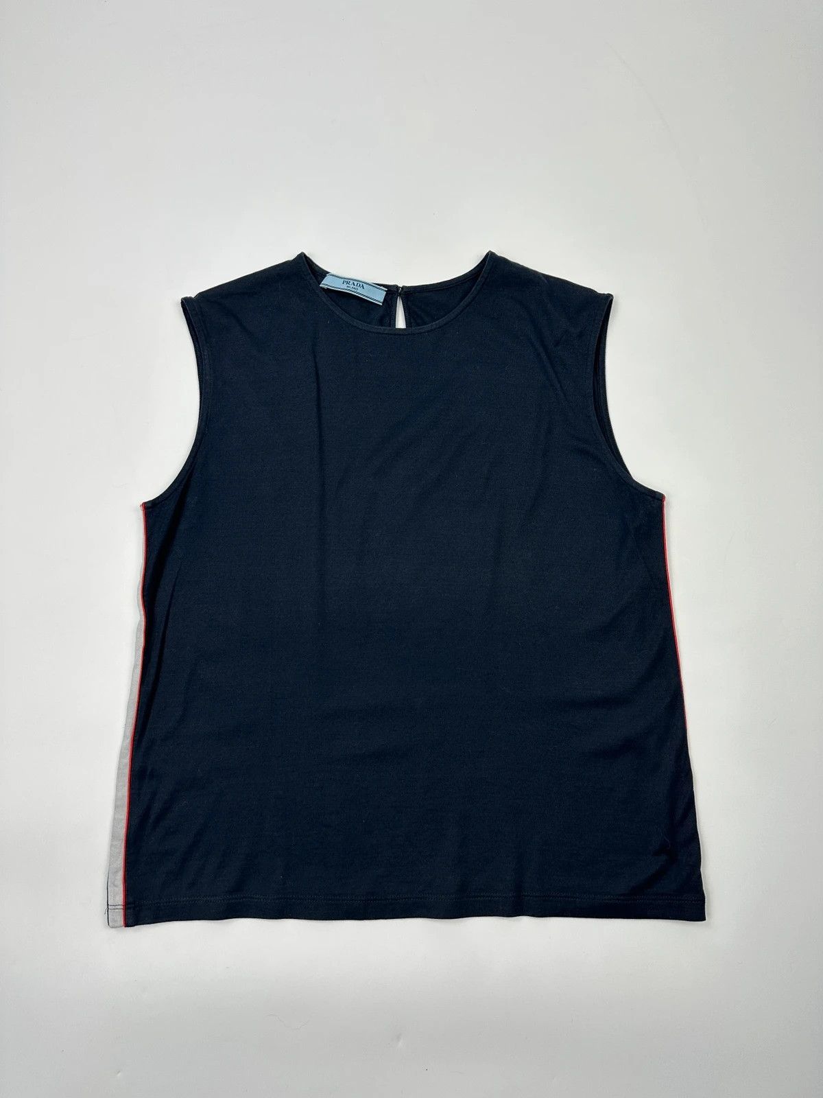 Prada Prada Milano Late 00’s Navy Blue Stripes Sleevesless Top Size M / US 6-8 / IT 42-44 - 1 Thumbnail