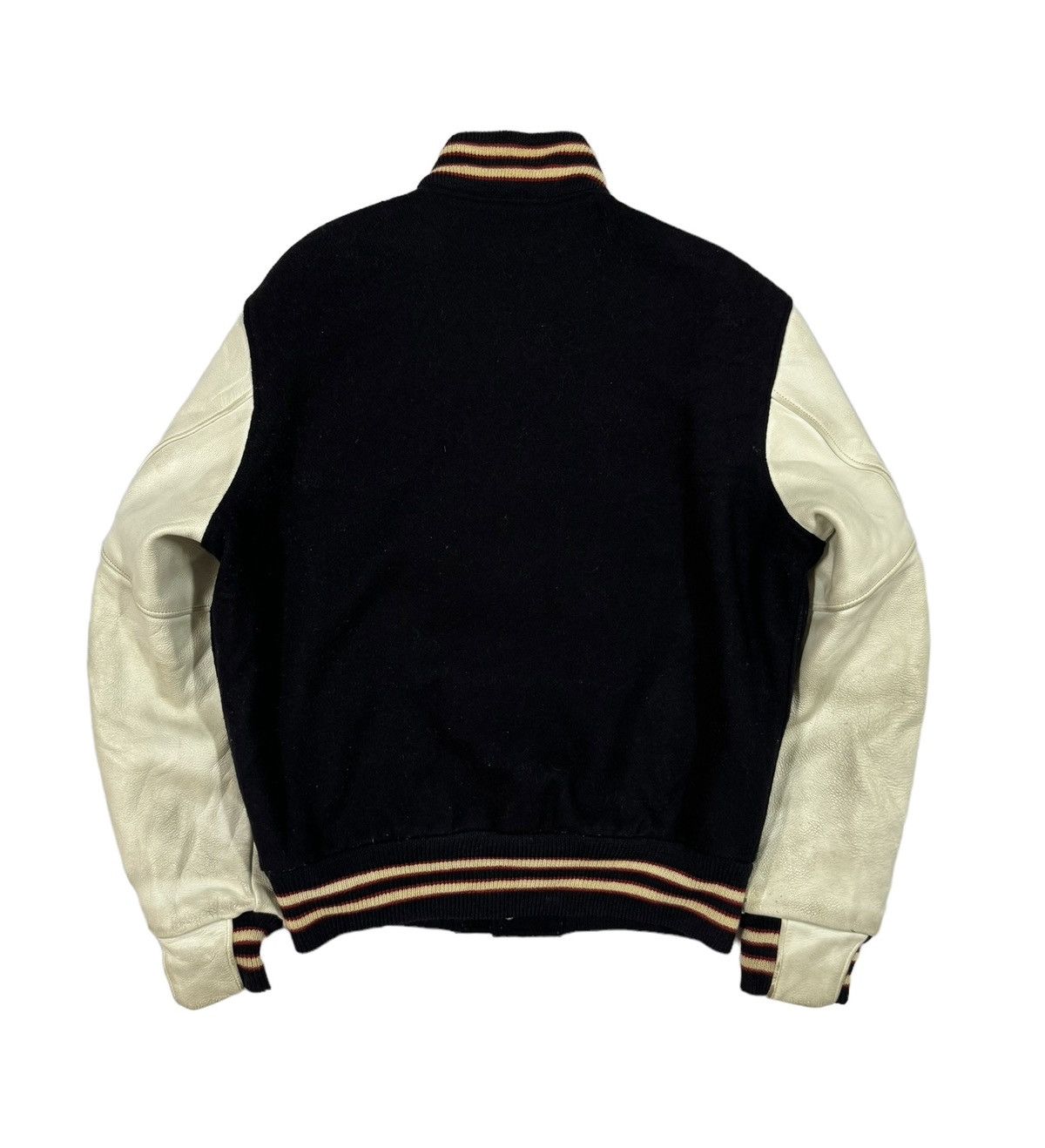 Vtg🔥80’s Golden Bear Wool Varsity Sleeve Leather Jacket