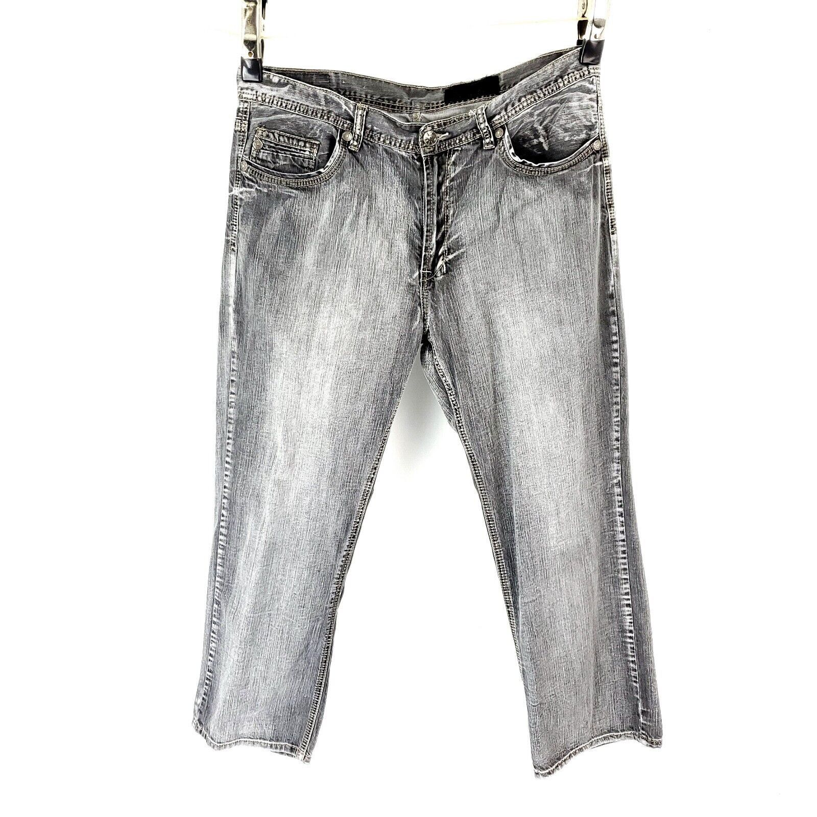 Designer TK Axel Jeans Cotton Denim Gray Mid Rise 39/30 Stone Washed Size US 39 - 5 Thumbnail