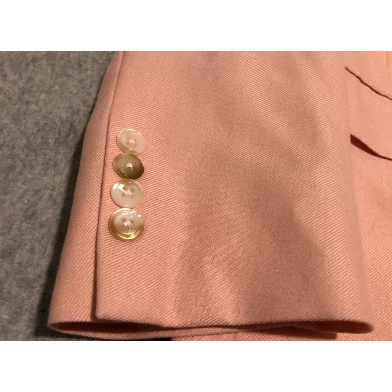 Jack Victor VINTAGE Jack Victor Sport Coat Blazer Pink Cashmere Jacket Long 44 Mens Regular Long Sleeve 3-Button Size 44R - 7 Thumbnail