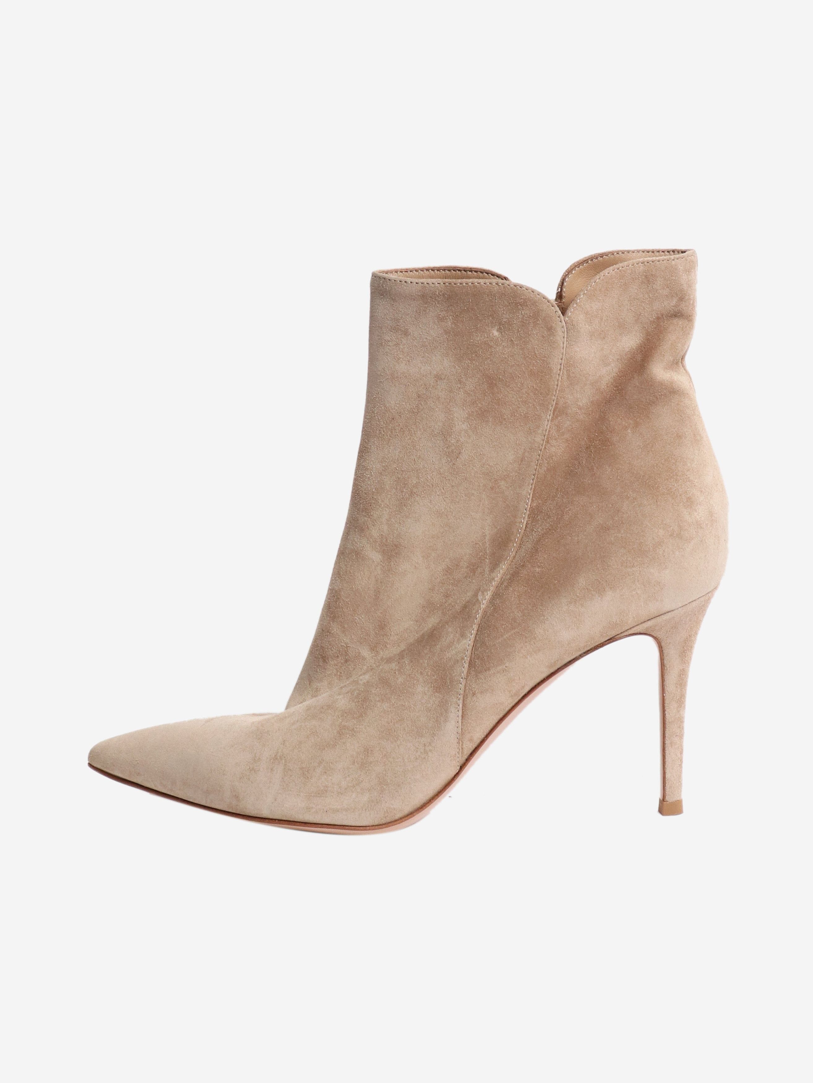 Gianvito Rossi Beige suede ankle boots - EU 39 Size US 8 / IT 38 - 1 Thumbnail
