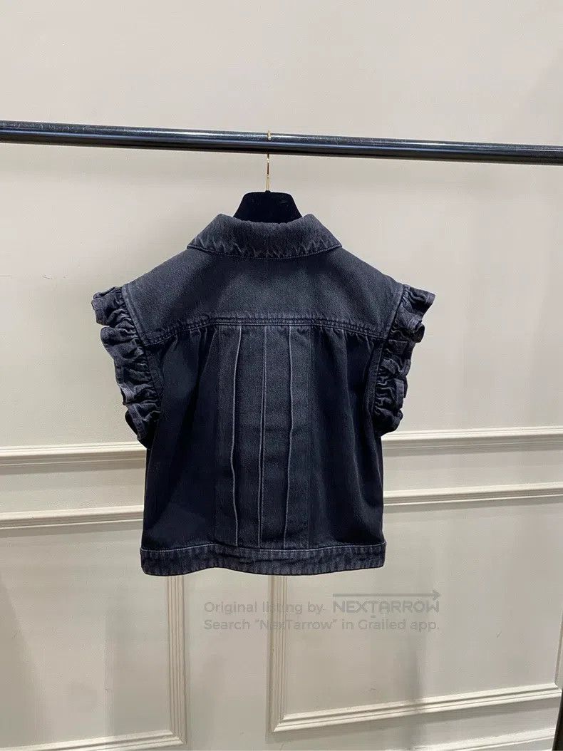 Chanel Chanel 24a black and gray ruffled denim vest Size XS / US 0-2 / IT 36-38 - 2 Thumbnail