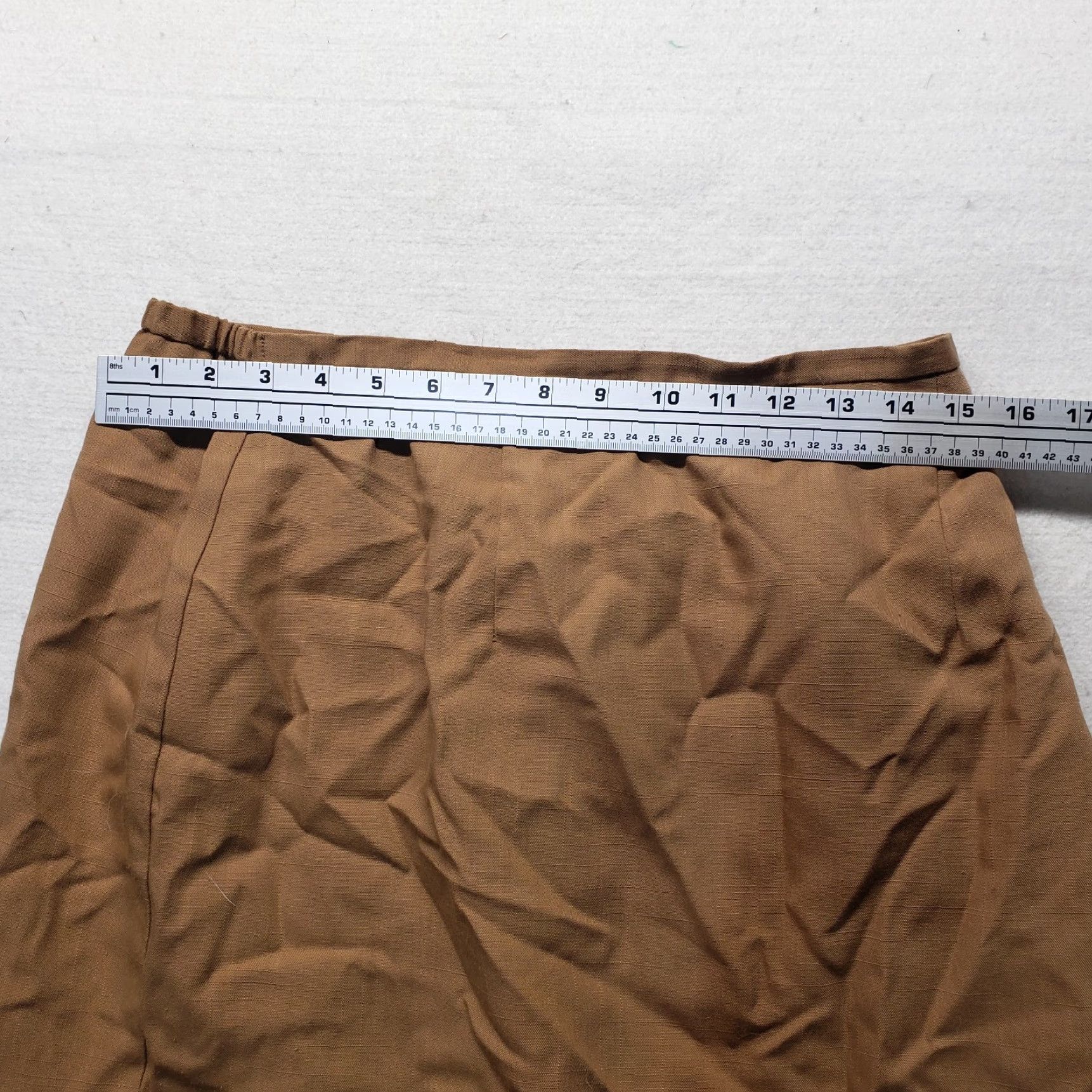 Worthington Worthington Skirt Knee Length Brown Lined A-Line Career Adult Womens 12 Zip Regular Modern 90s Size 34" / US 12 / IT 48 - 3 Thumbnail