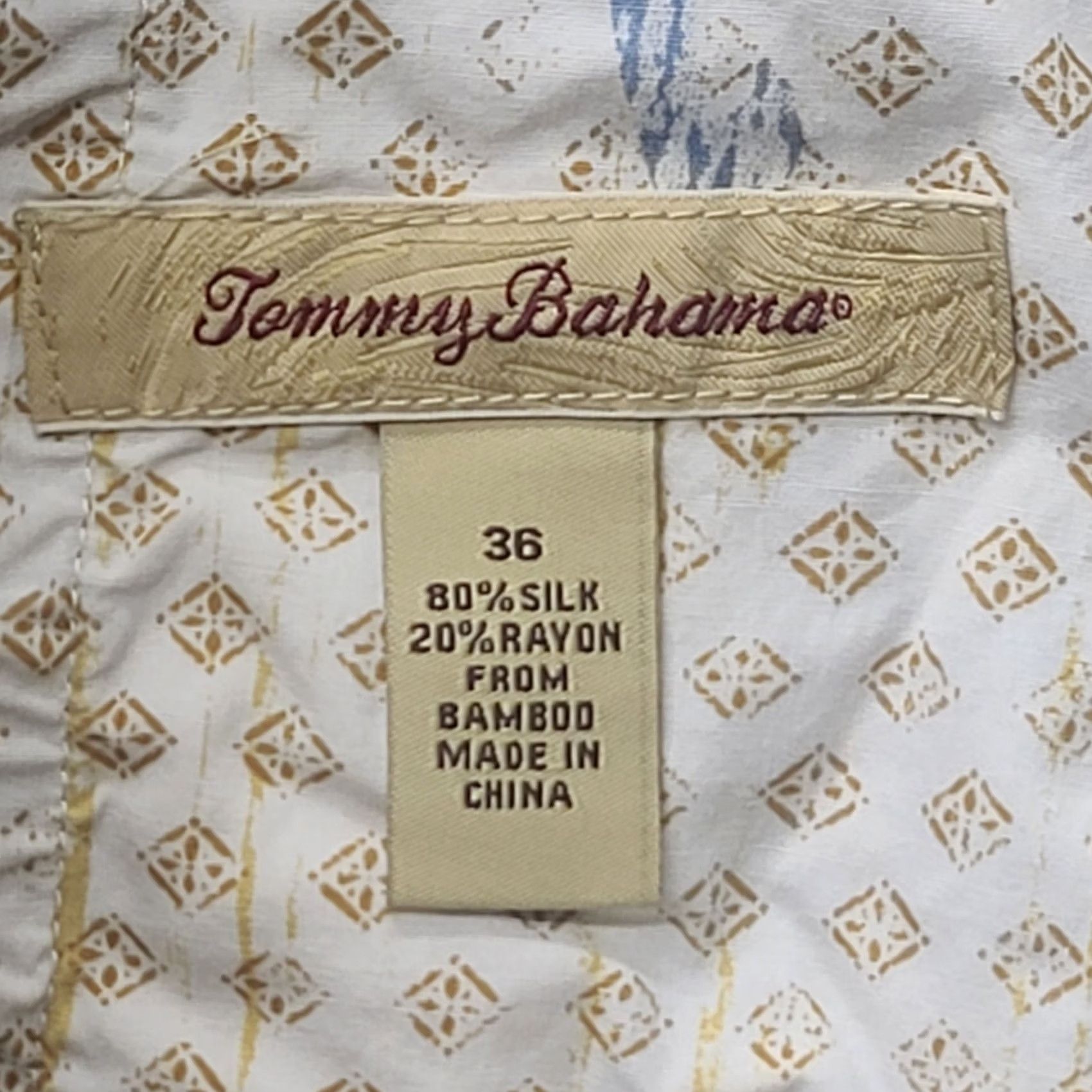 Tommy Bahama Tommy Bahama Shorts Mens 36 Regular Fit Silk Bamboo Rayon Beach Casual Beige Solid Front Pockets Size US 36 / EU 52 - 2 Thumbnail