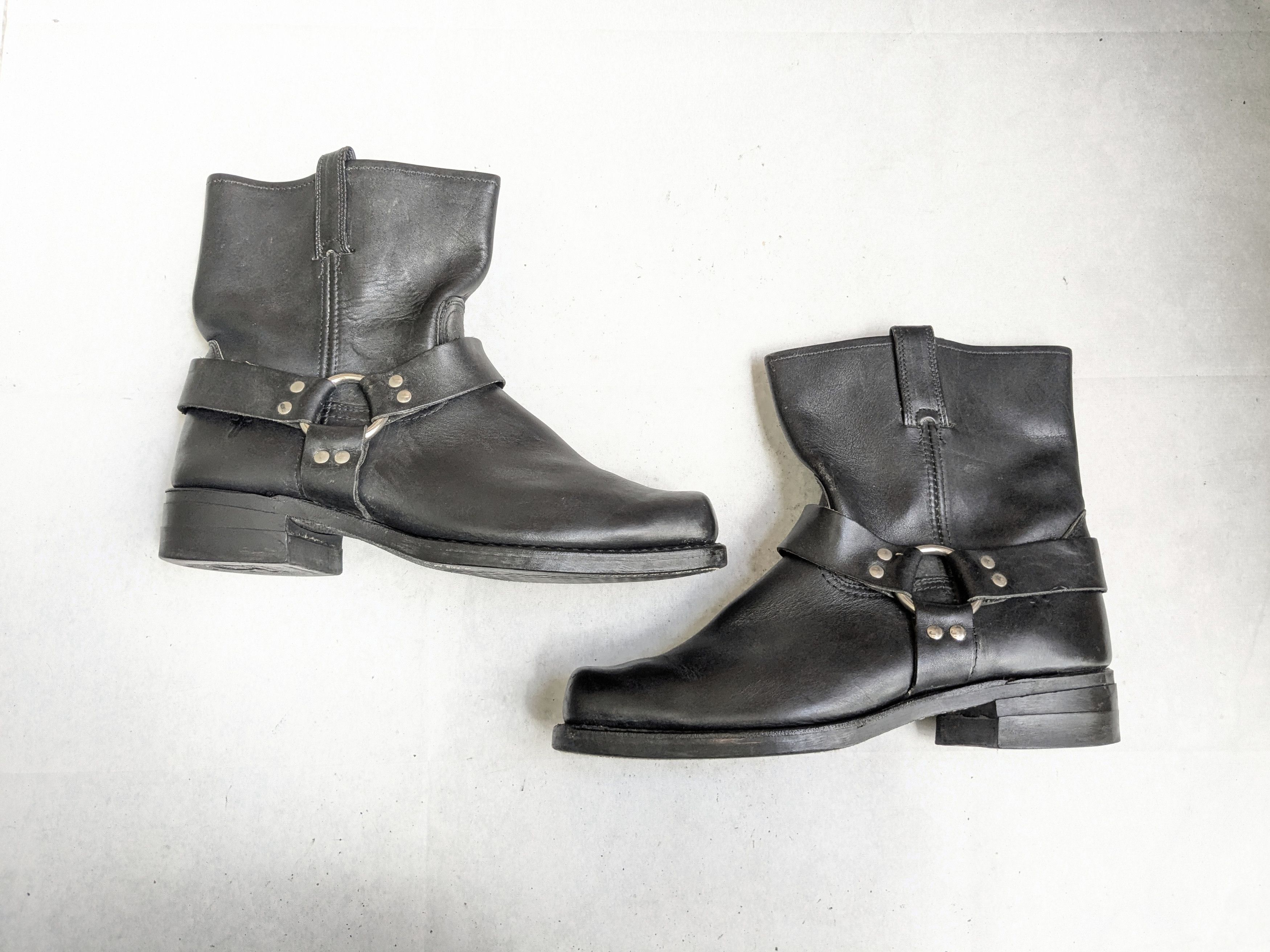 Frye Frye Harness Boots Black 13 M USA Leather Western Size US 13 / EU 46 - 1 Thumbnail