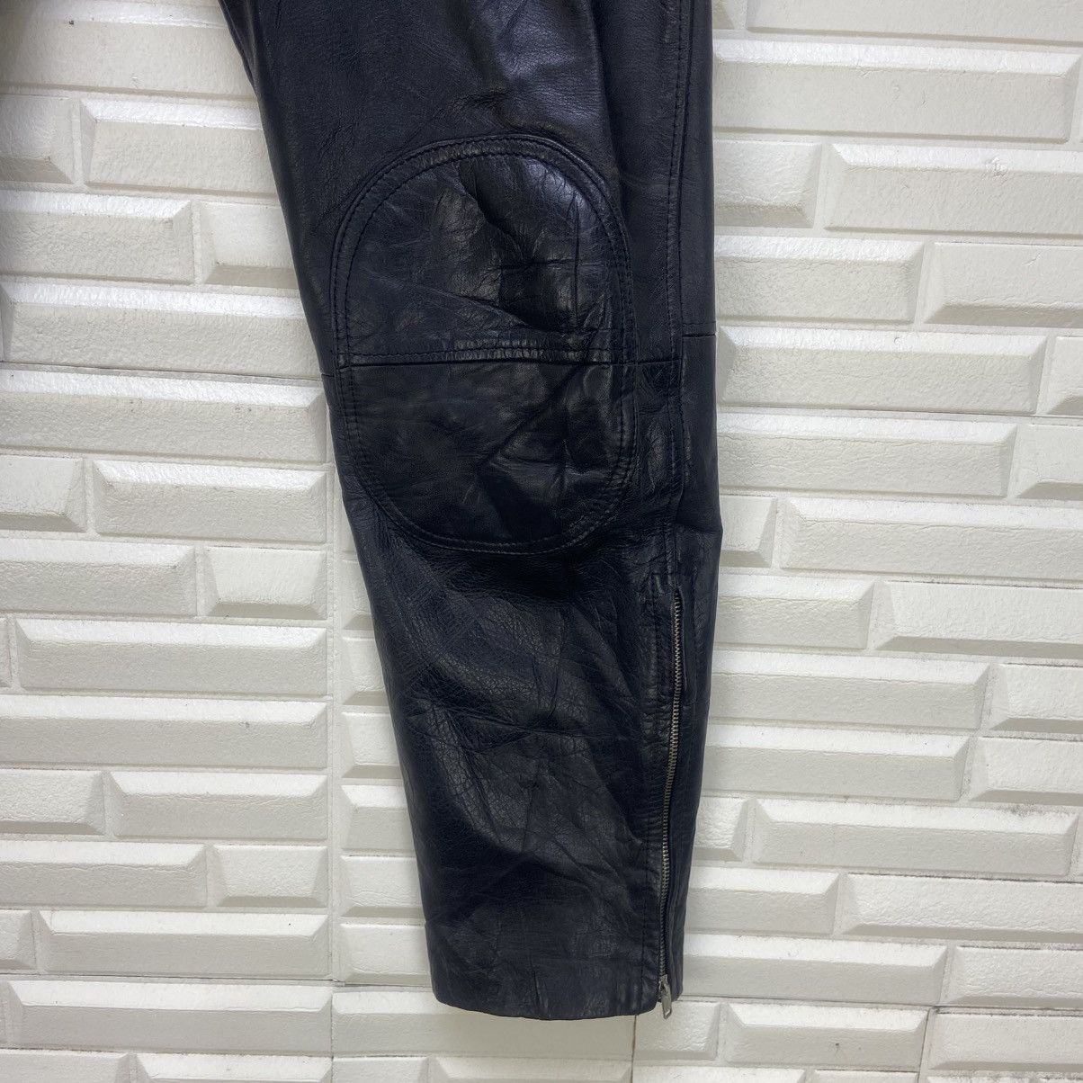 Japanese Brand Vintage Japanese Brand Fremantle Lace Leather Biker Pants Size US 30 / EU 46 - 7 Thumbnail