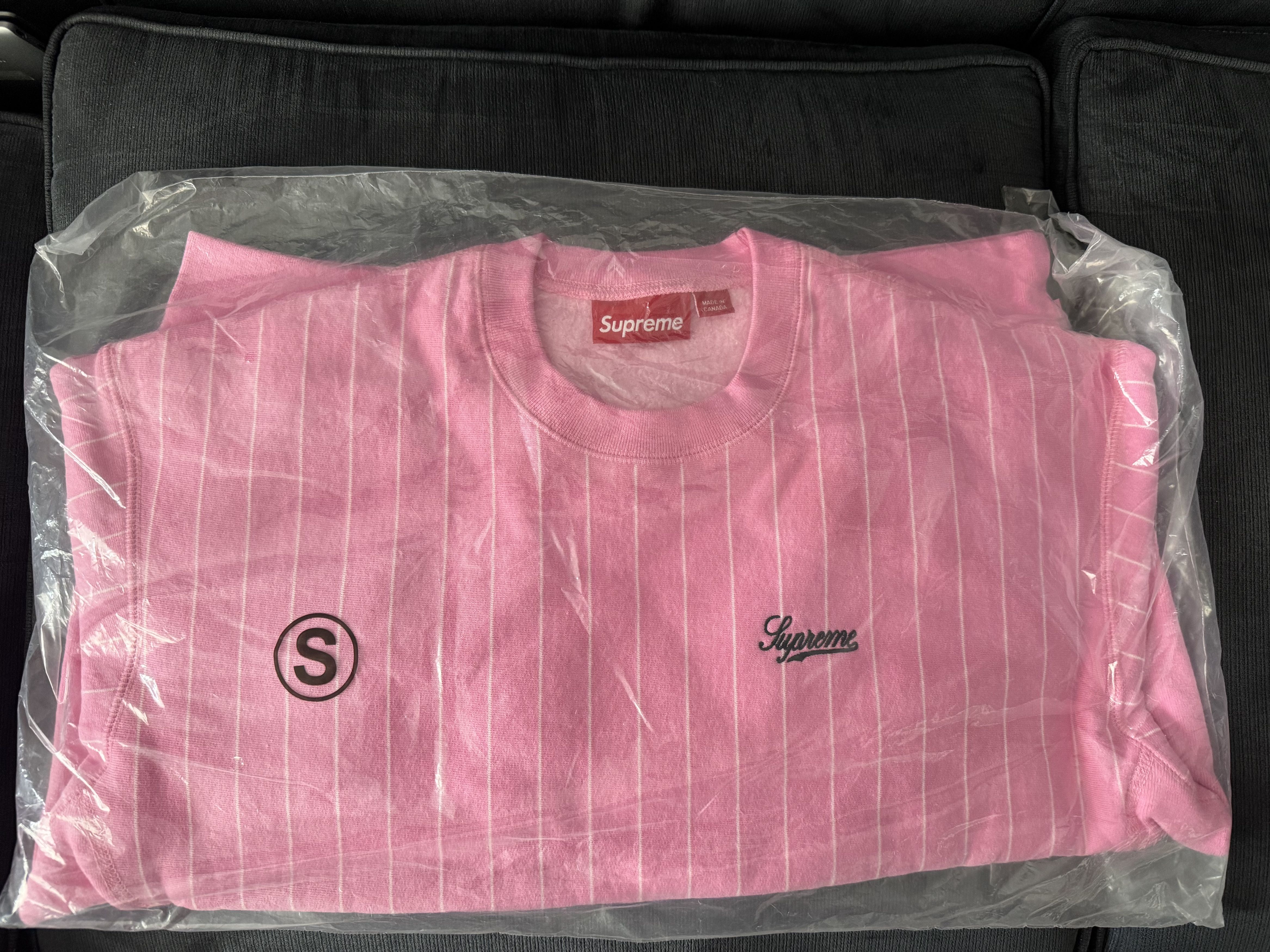 Supreme Supreme Pinstripe Crewneck Size US S / EU 44-46 / 1 - 2 Thumbnail