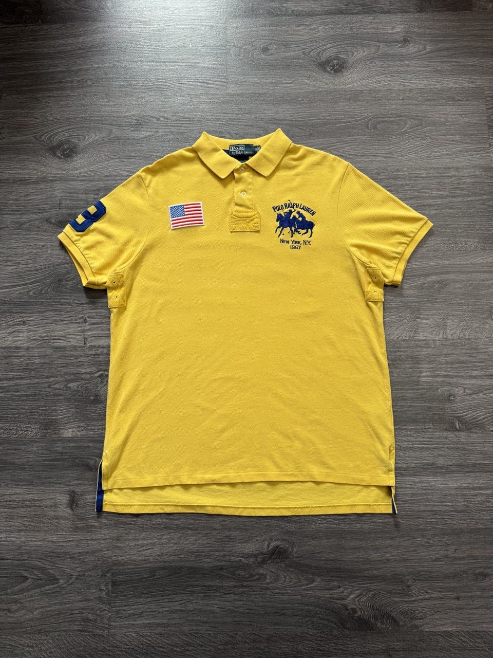 Polo Ralph Lauren Polo Ralph Lauren vintage big logo USA flag polo t shirt Size US XL / EU 56 / 4 - 3 Thumbnail