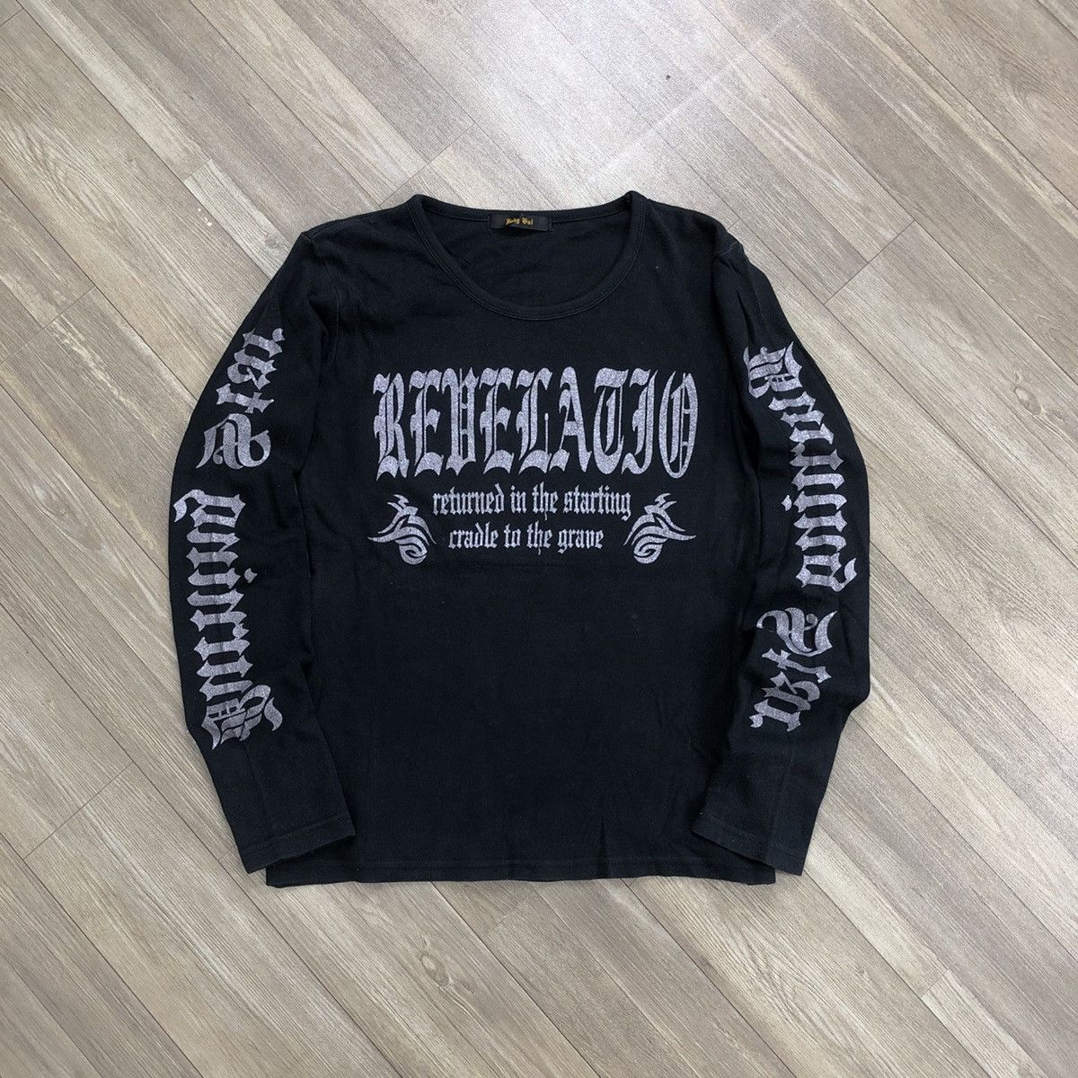 If Six Was Nine × Japanese Brand × Le Grande Bleu (L.G.B.) 2000s Soky Bal Wings Tribal Poem Lgb Style Long Sleeve Size US M / EU 48-50 / 2 - 13 Thumbnail