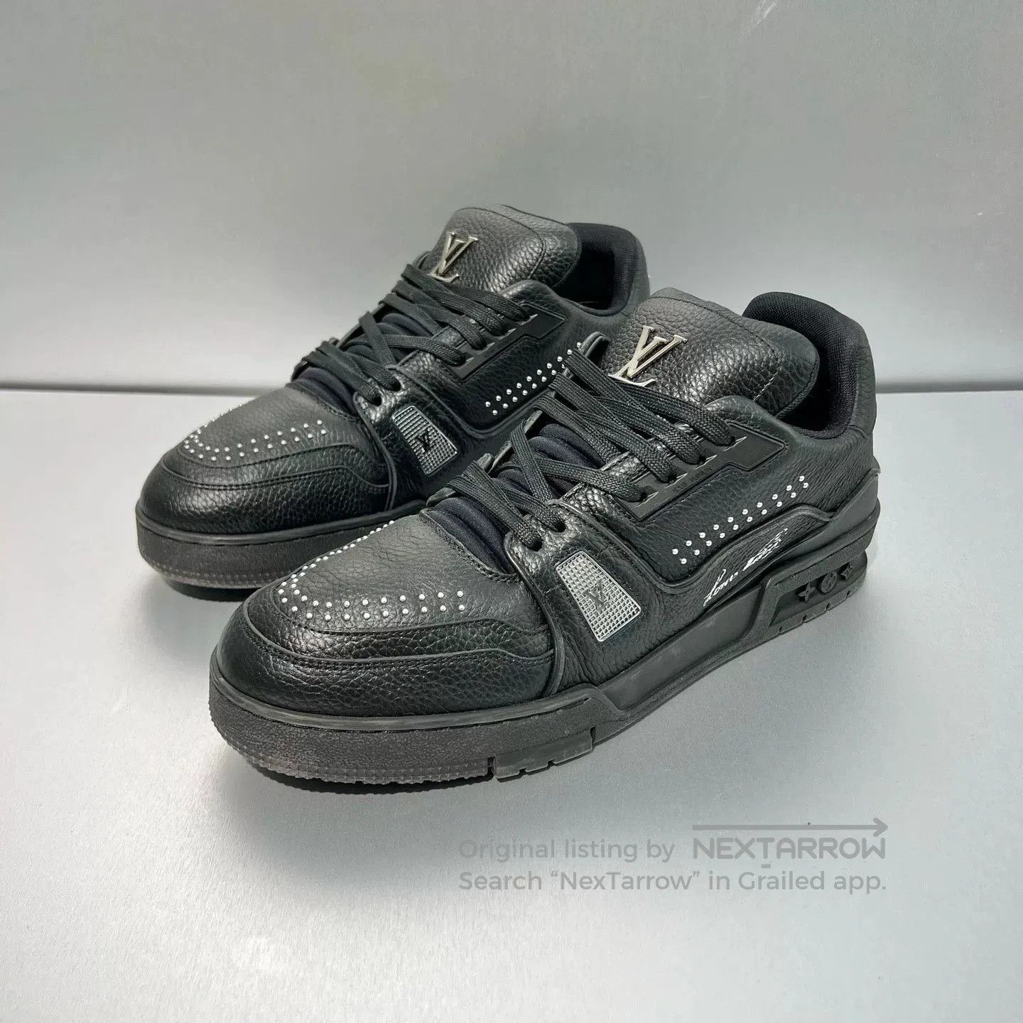 Louis Vuitton louis vuitton black trainer sneakers. Size US 9 / EU 42 - 1 Thumbnail