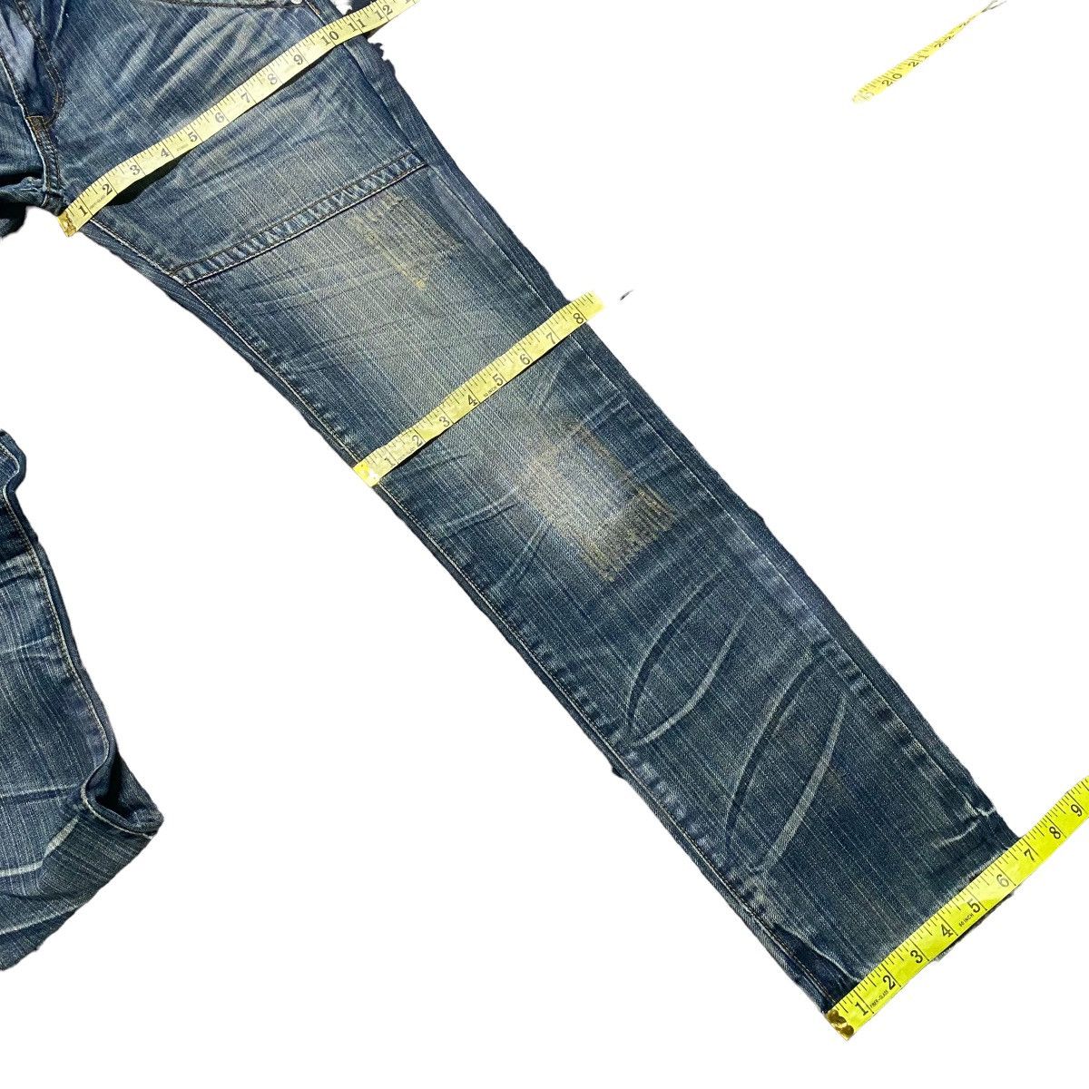 Japanese Brand Hiderock Design Clawmark Skull Denim Jeans Size US 31 - 19 Thumbnail
