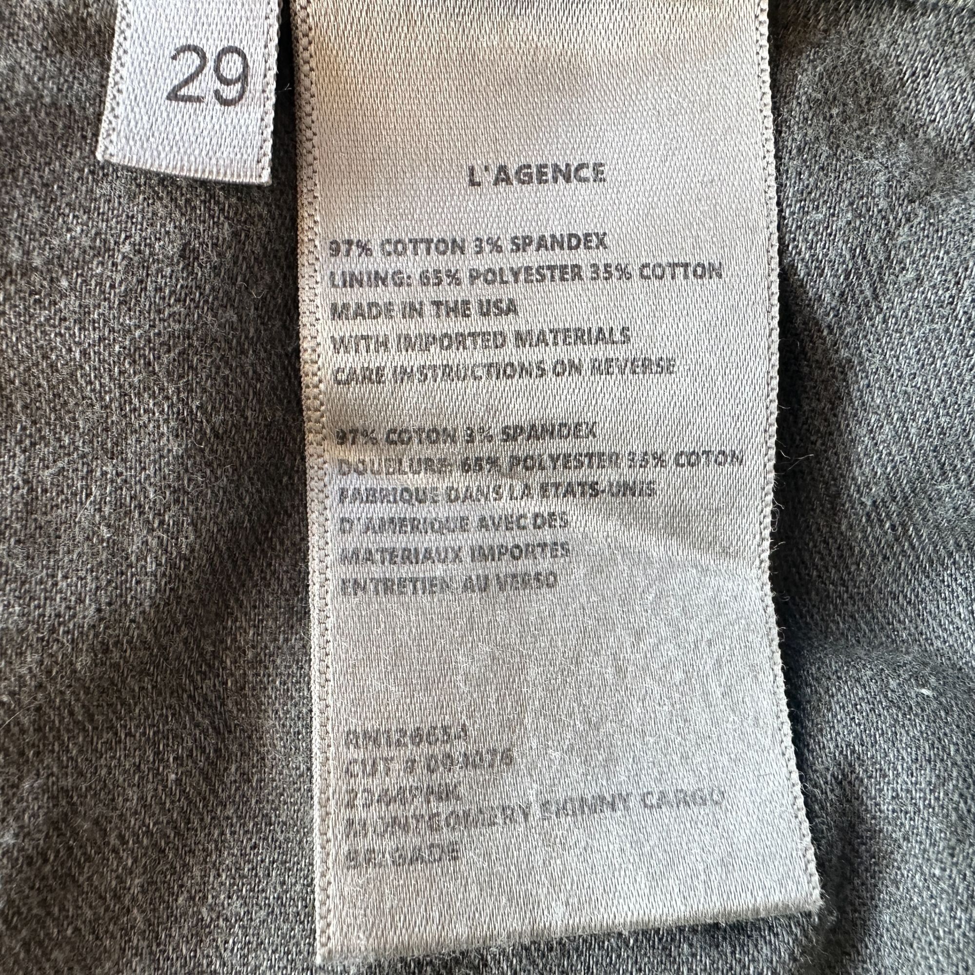L'AGENCE L'Agence Womens 29 Pants Montgomery Skinny Cargo Pant Green Size 29" - 8 Thumbnail