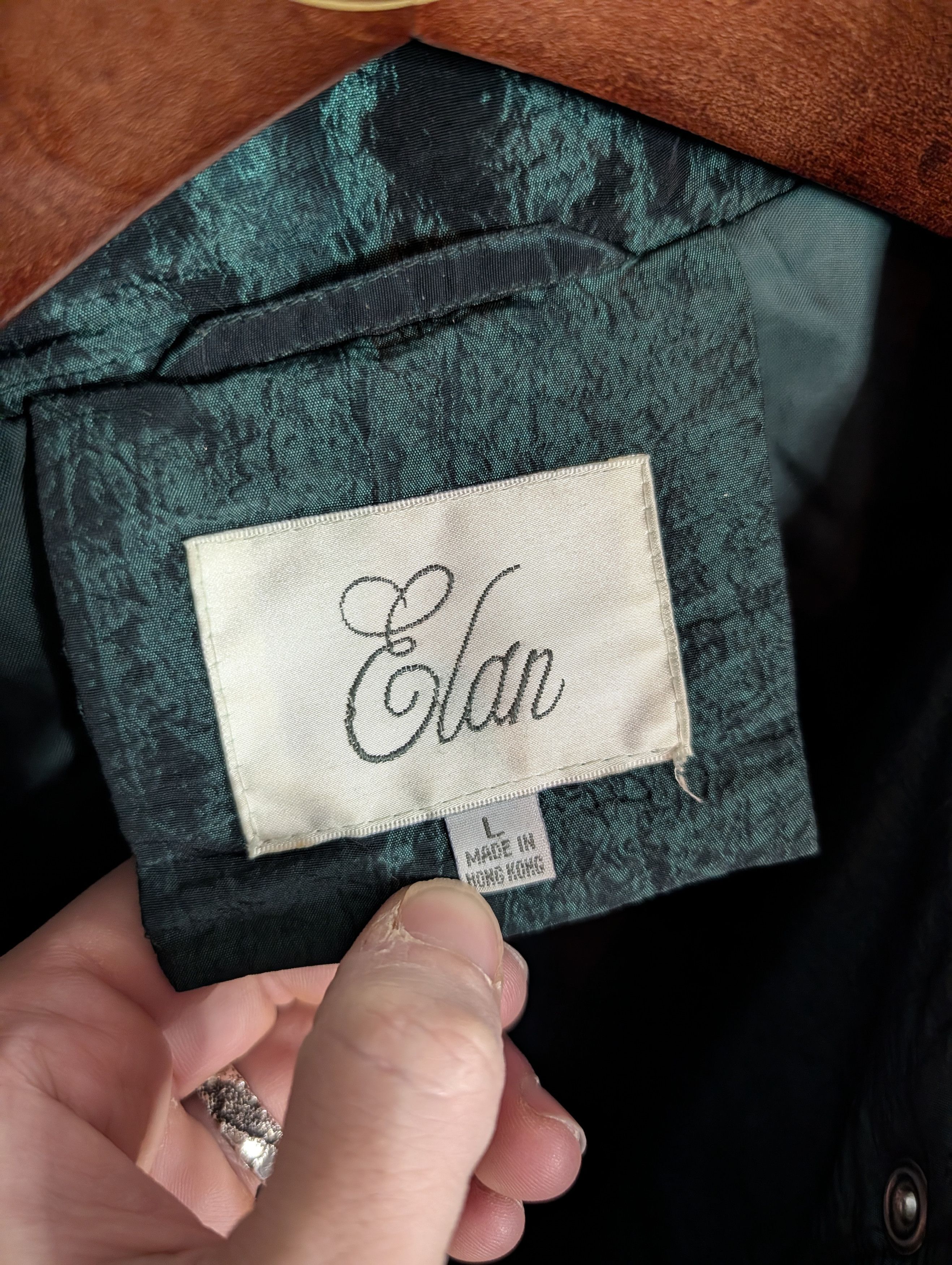 ELAN Vtg iridescent green insulated zip-up parka coat Size L / US 10 / IT 46 - 12 Thumbnail