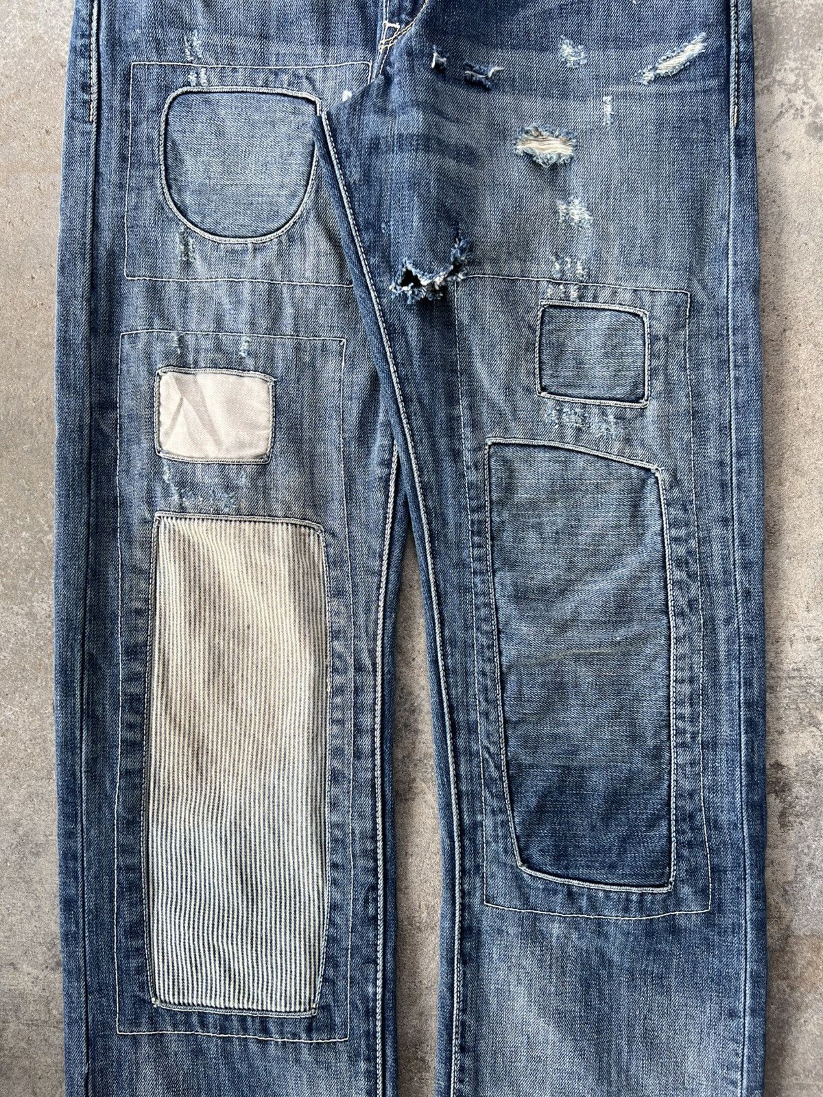 Levi's Beautiful Repaired Vintage Levi's 505 Denim Pants Size US 29 - 2 Thumbnail
