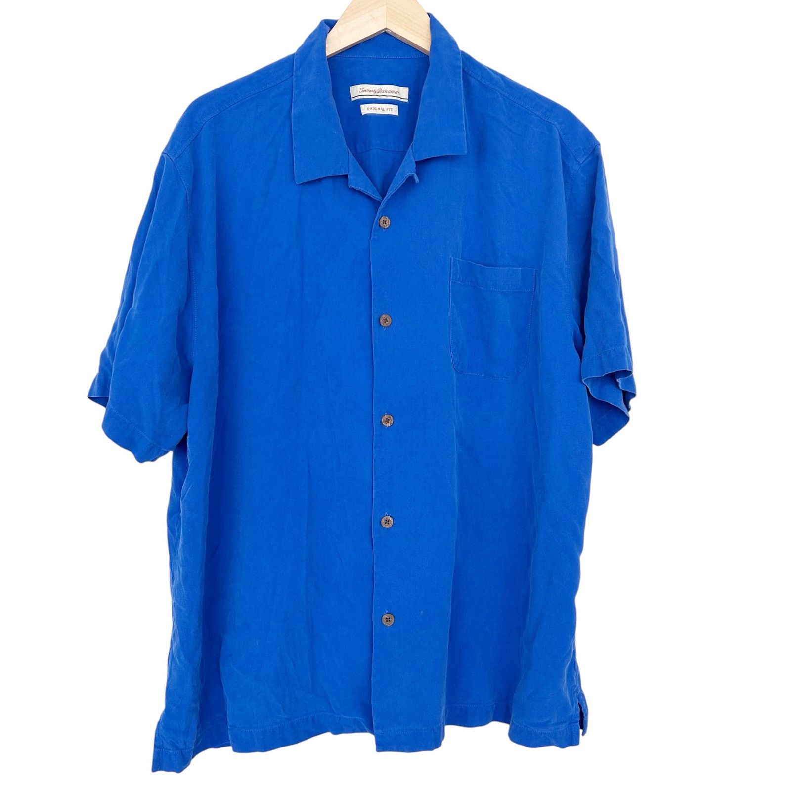 Tommy Bahama Tommy Bahama Blue 100% Silk Short Sleeve Button Down Sz XXL Size US XXL / EU 58 / 5 - 2 Thumbnail