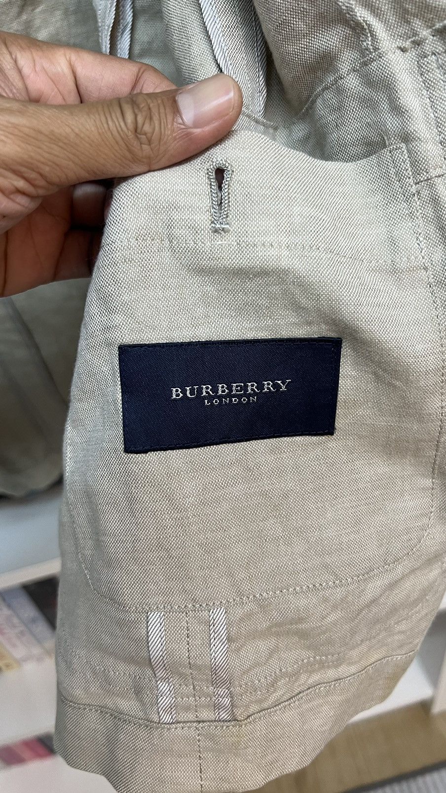Burberry Burberry London Linen Blazer Size US L / EU 52-54 / 3 - 9 Thumbnail