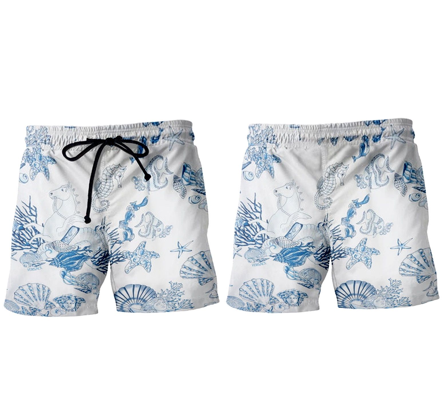 Designer Coral Theatre Cotton Shorts Size US 33 - 3 Thumbnail
