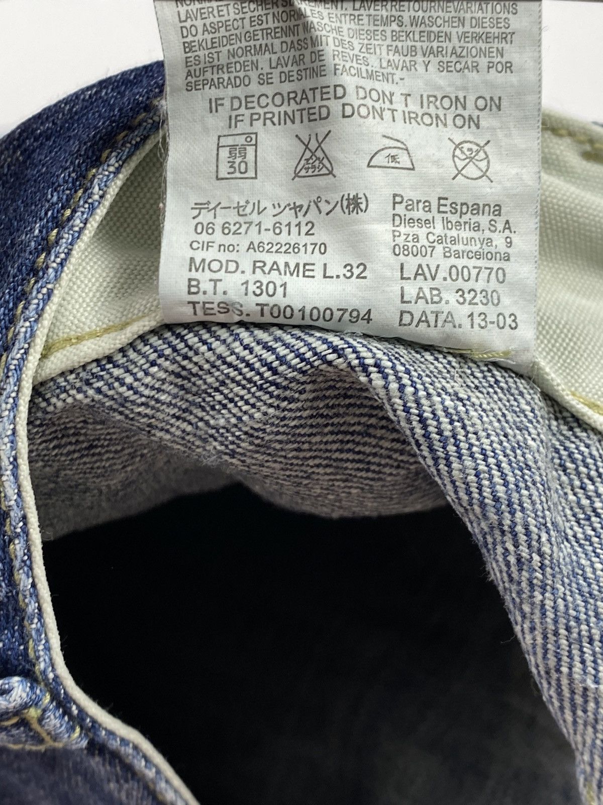 Diesel LASTDROP🔥Vintage Y2K Diesel A Line Washed Denim D Mini Skirt Size 29" - 13 Thumbnail