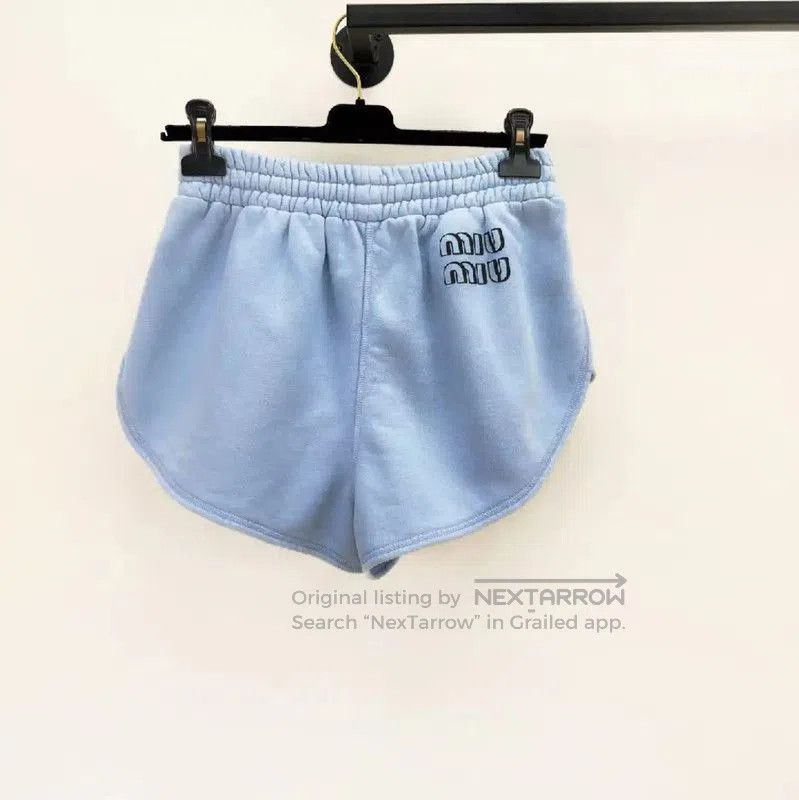 Miu Miu Miu Miu Light Blue Women's Shorts . Size 23" - 2 Thumbnail